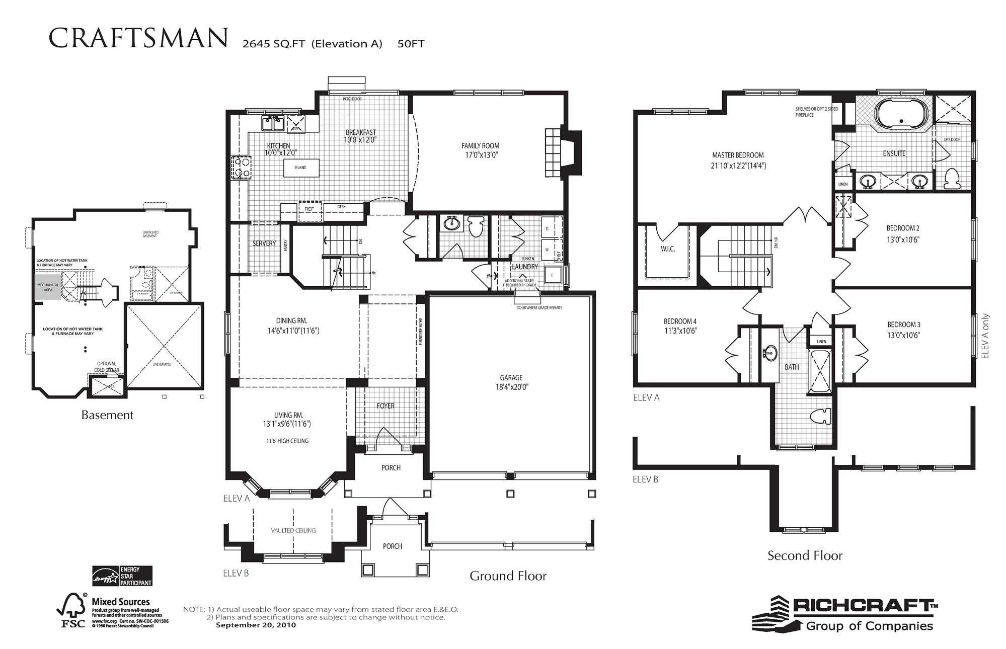 Craftsman floor plan
