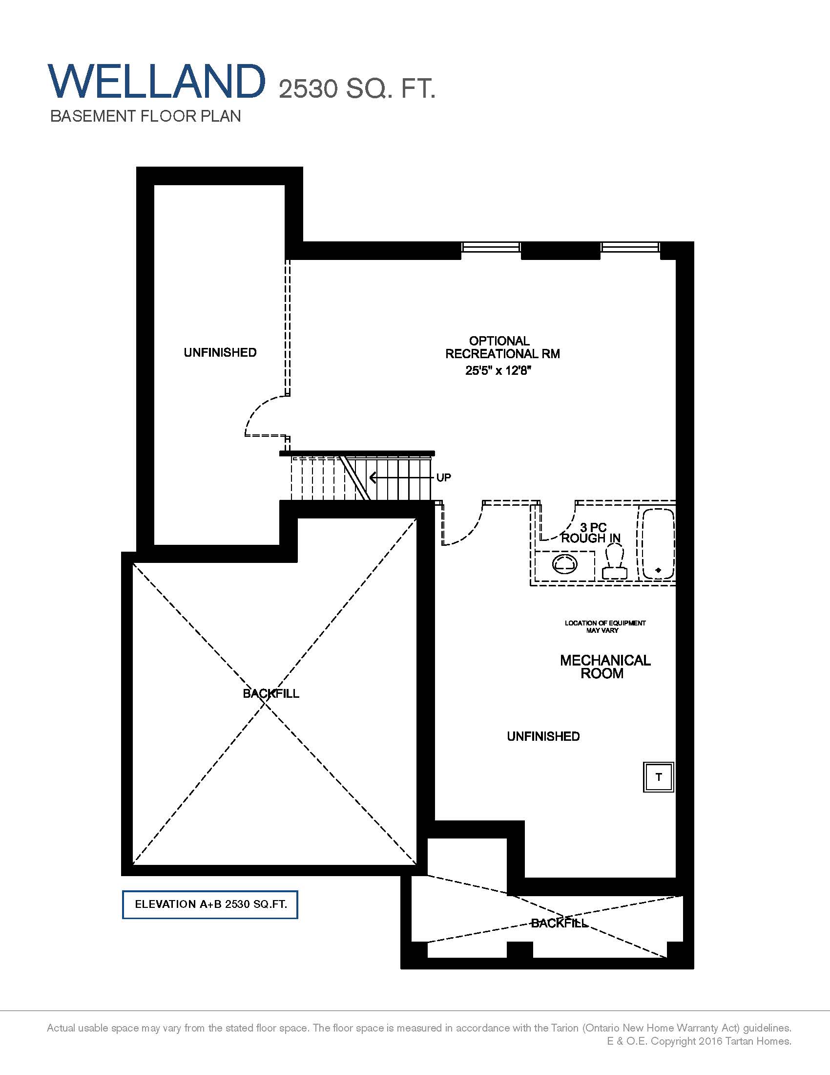 Welland Lot 8 floor plan