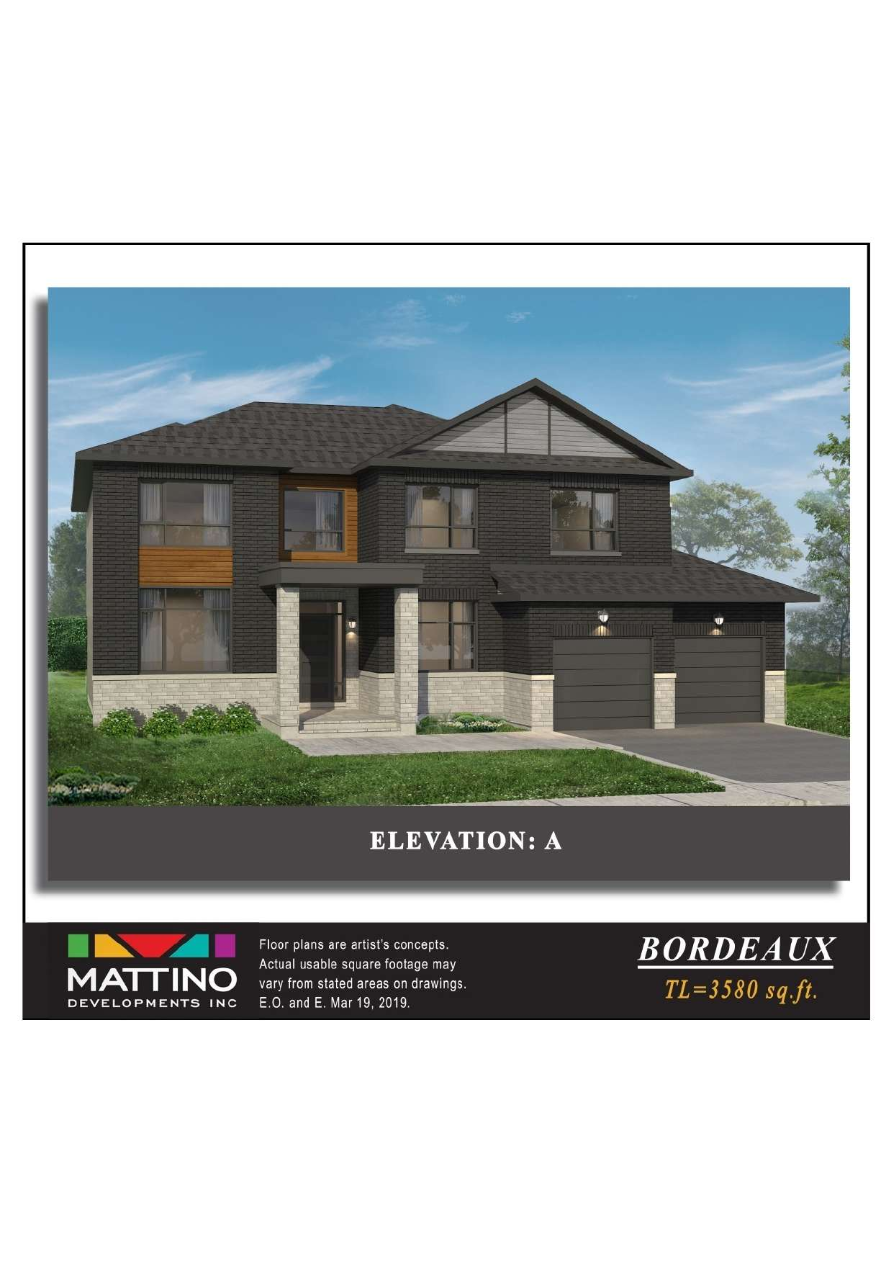 Bordeaux Elevation A floor plan
