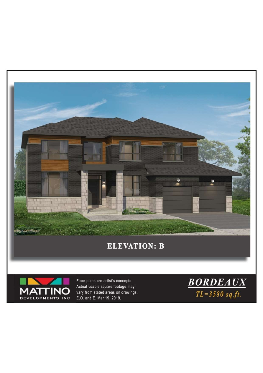 Bordeaux Elevation B floor plan