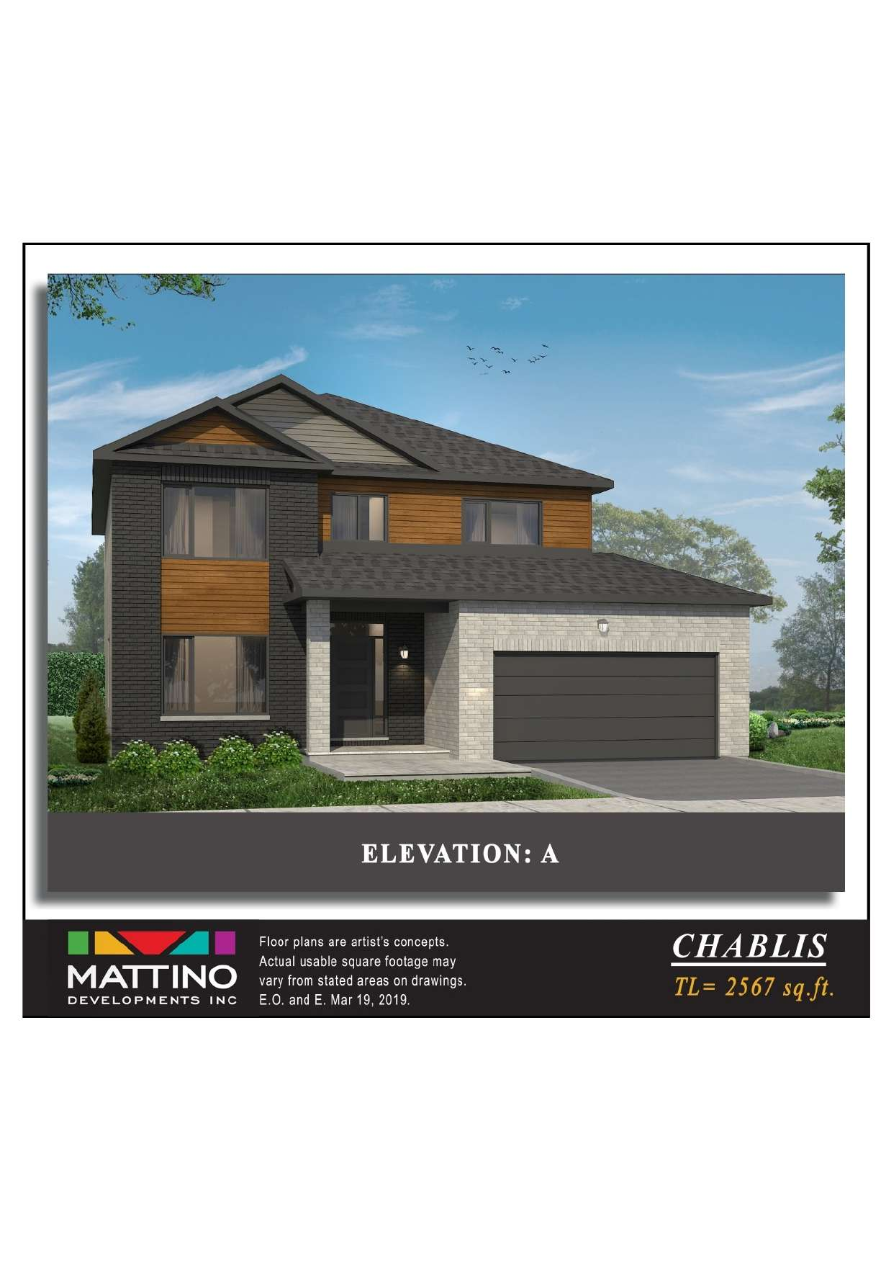 Chablis Elevation A floor plan