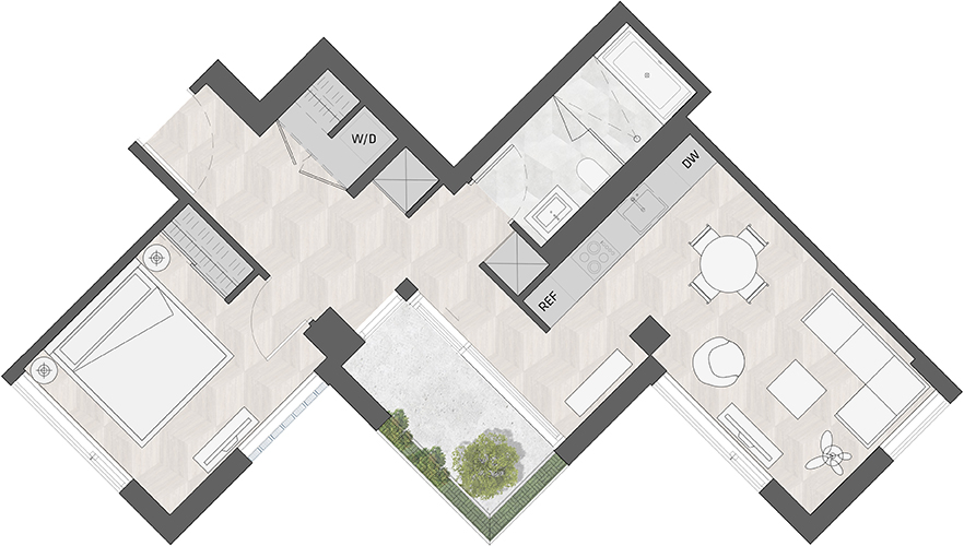 Suite 501 - W floor plan
