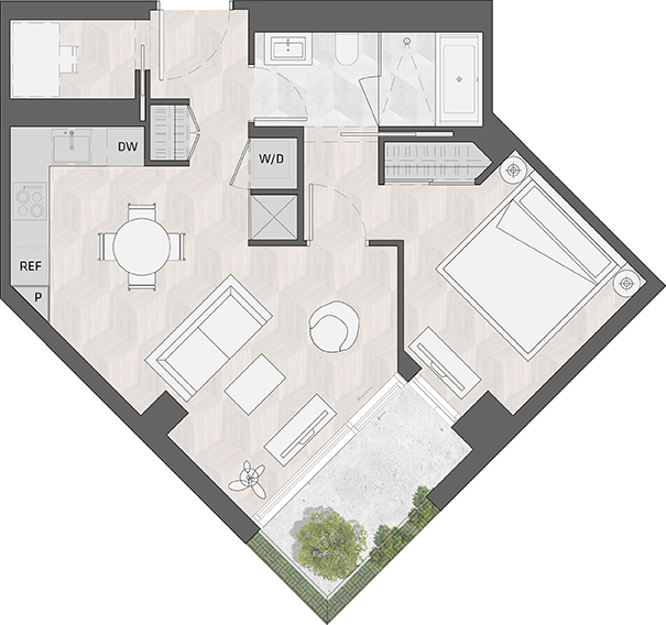 Suite 516 - W floor plan
