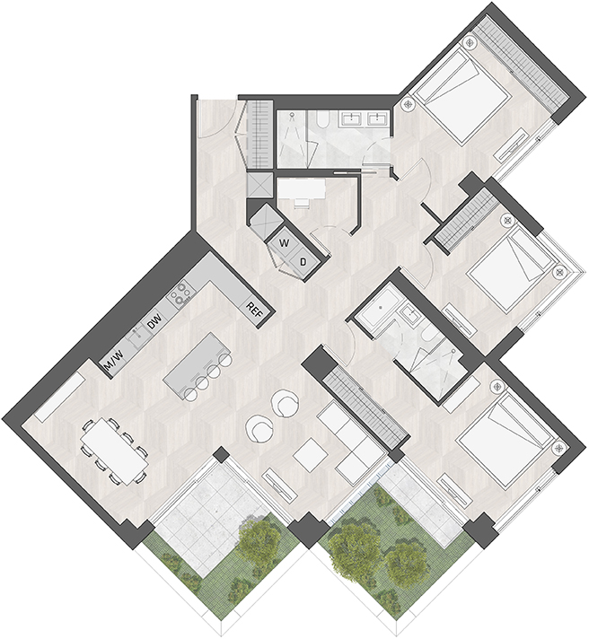 Suite 1005 - W floor plan