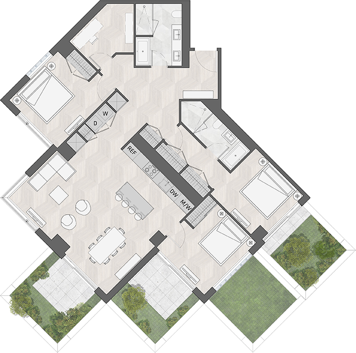 Suite 1012 - W floor plan