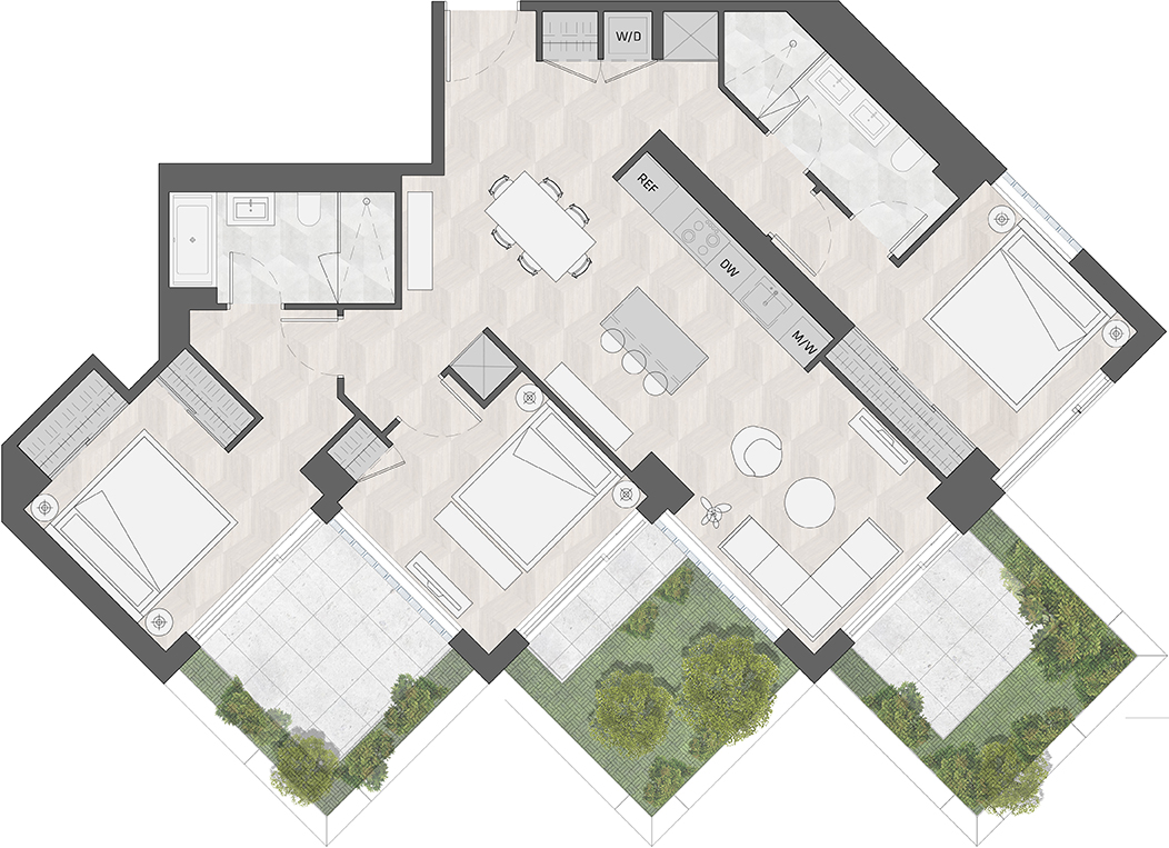 Suite 1105 - W floor plan