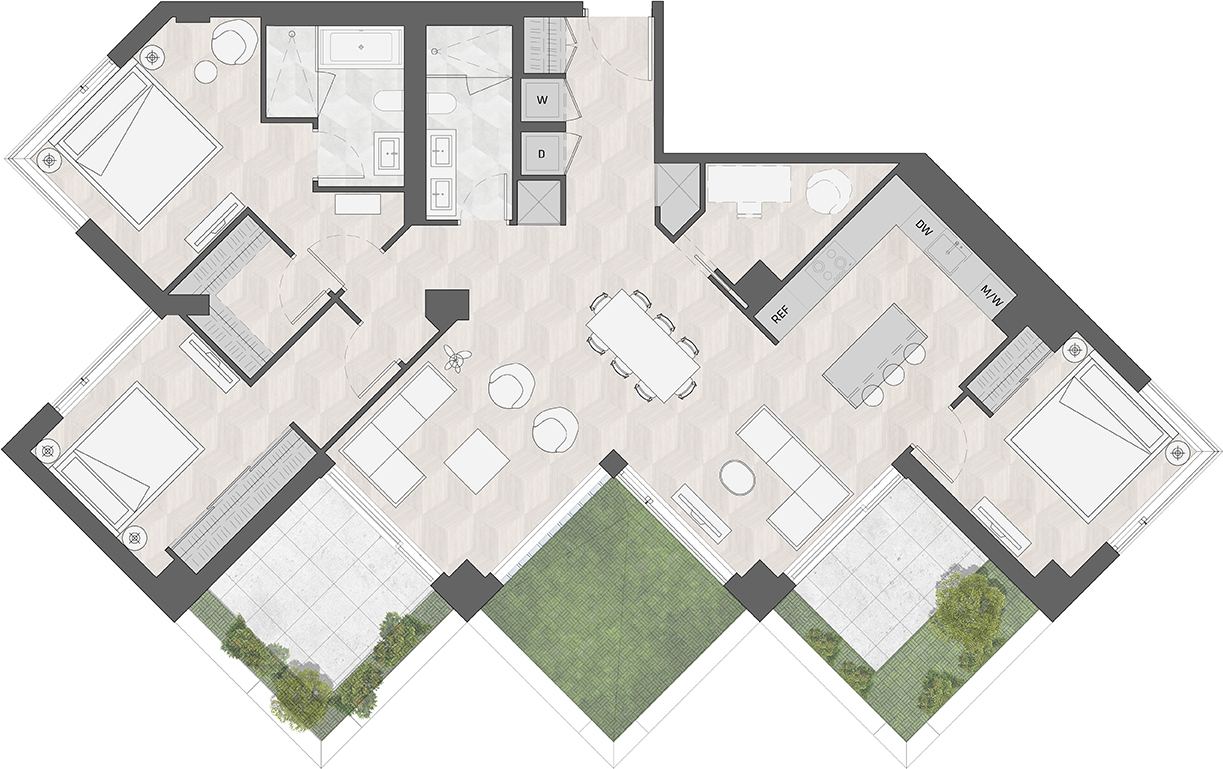 Suite 1205 - W floor plan