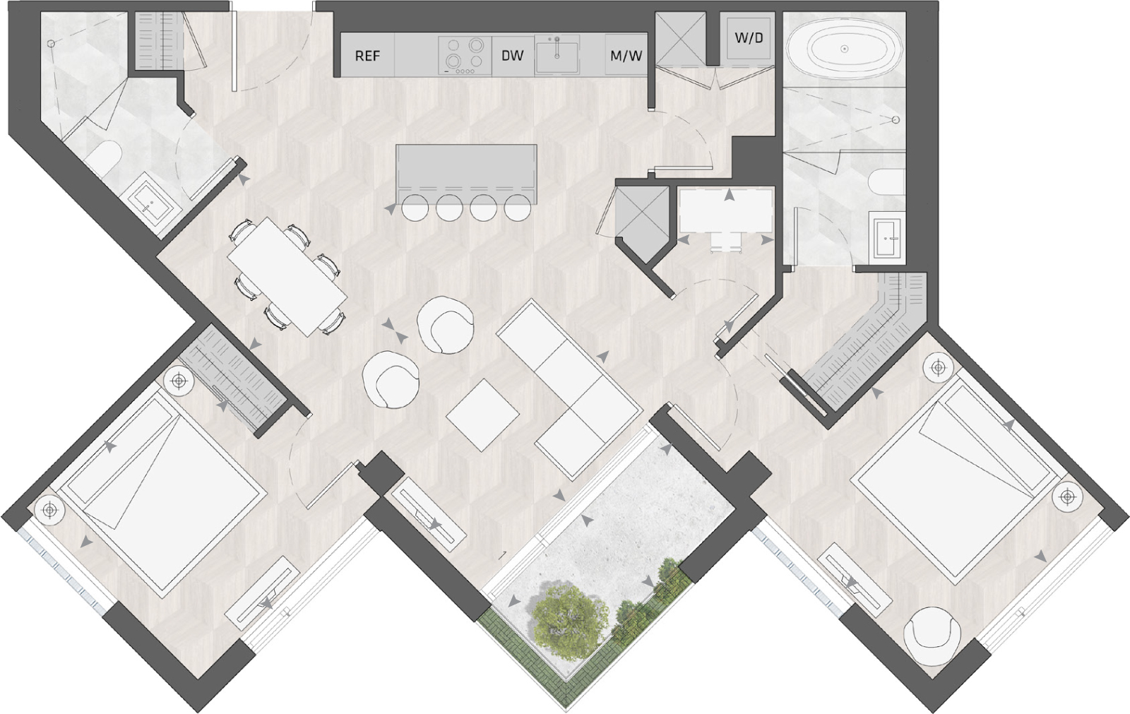 Suite 509 - S floor plan