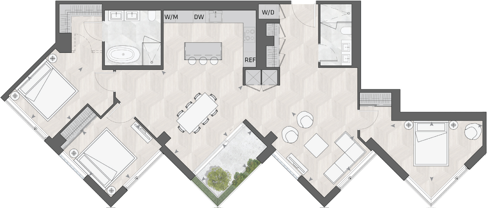 Suite 1001 - S floor plan