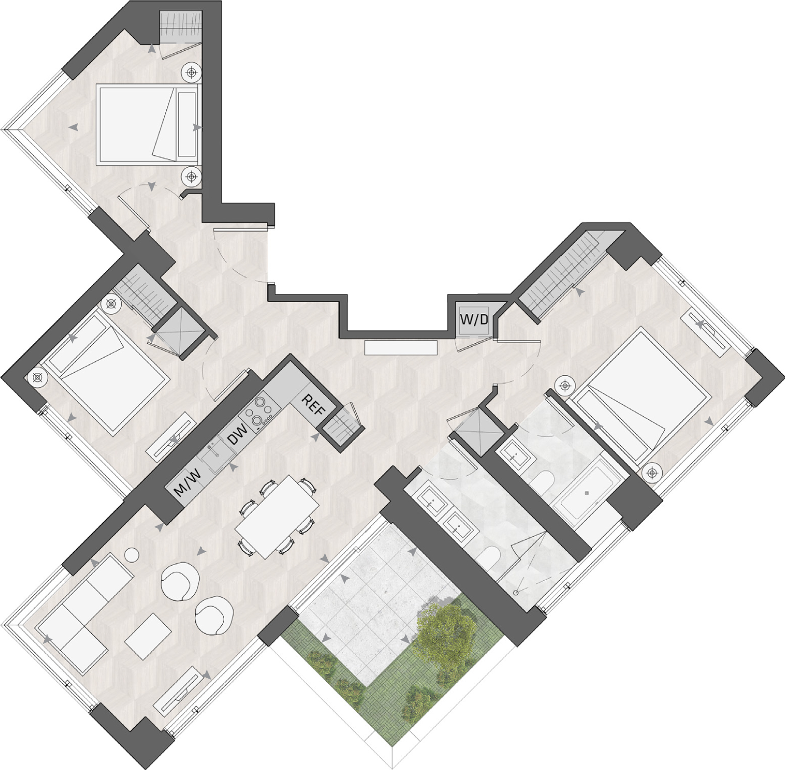Suite 1105 - S floor plan