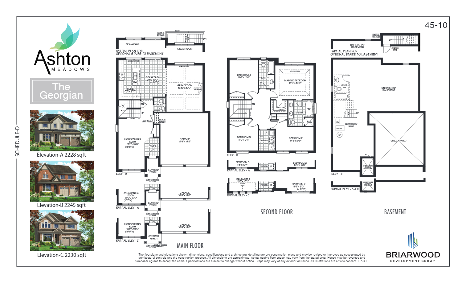 Georgian - Elev. A floor plan