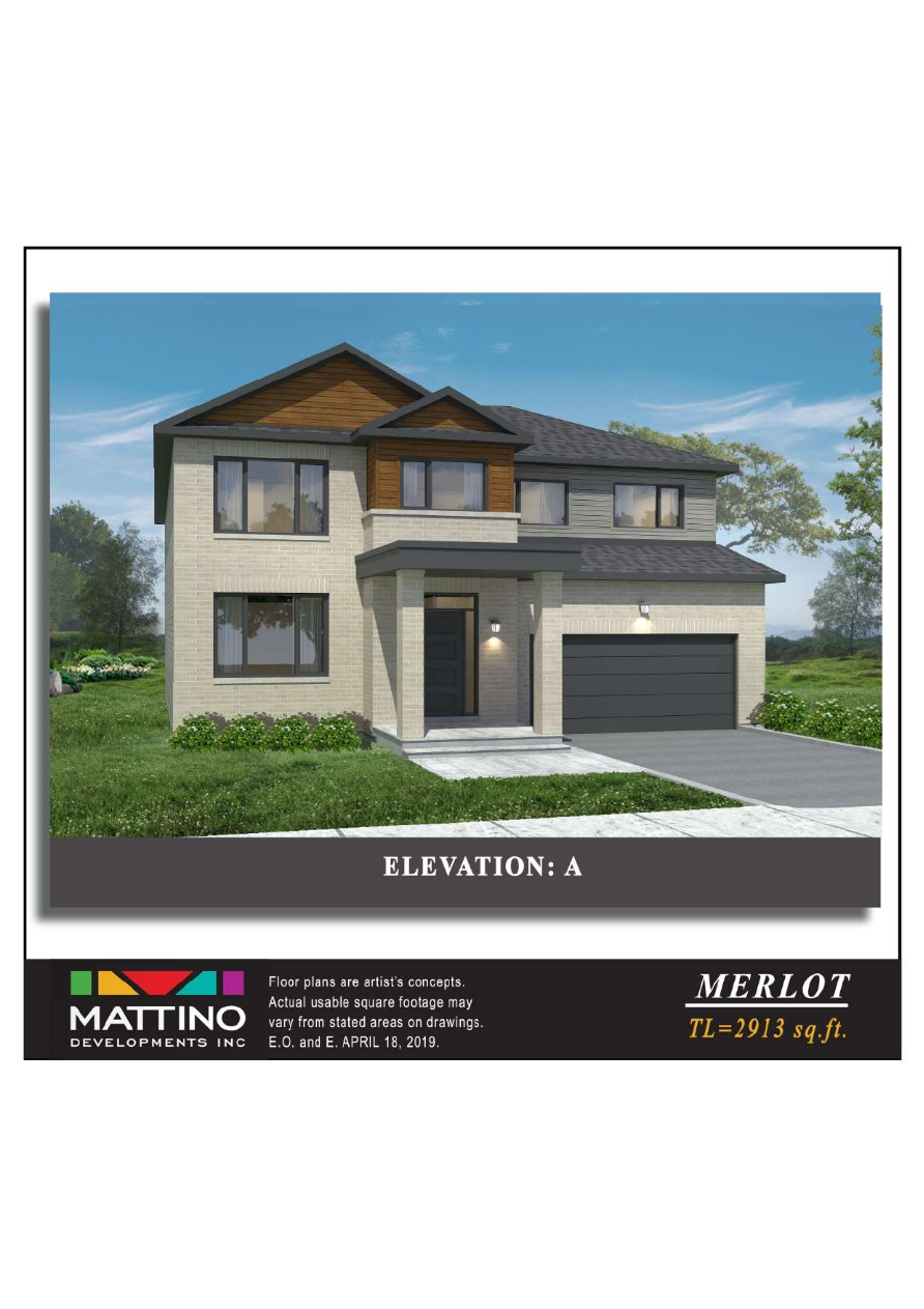 Standard Merlot Elevation A floor plan