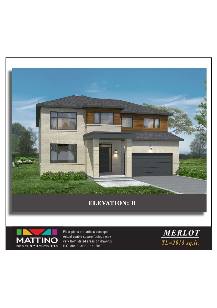 Standard Merlot Elevation B floor plan