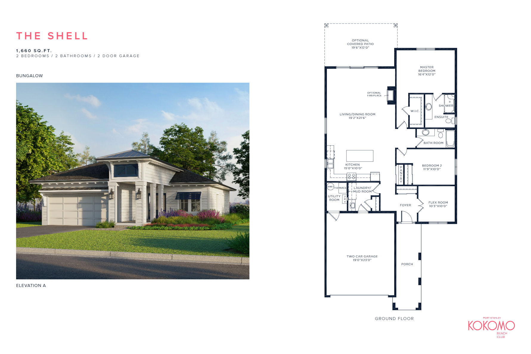 The Shell - Elev A floor plan