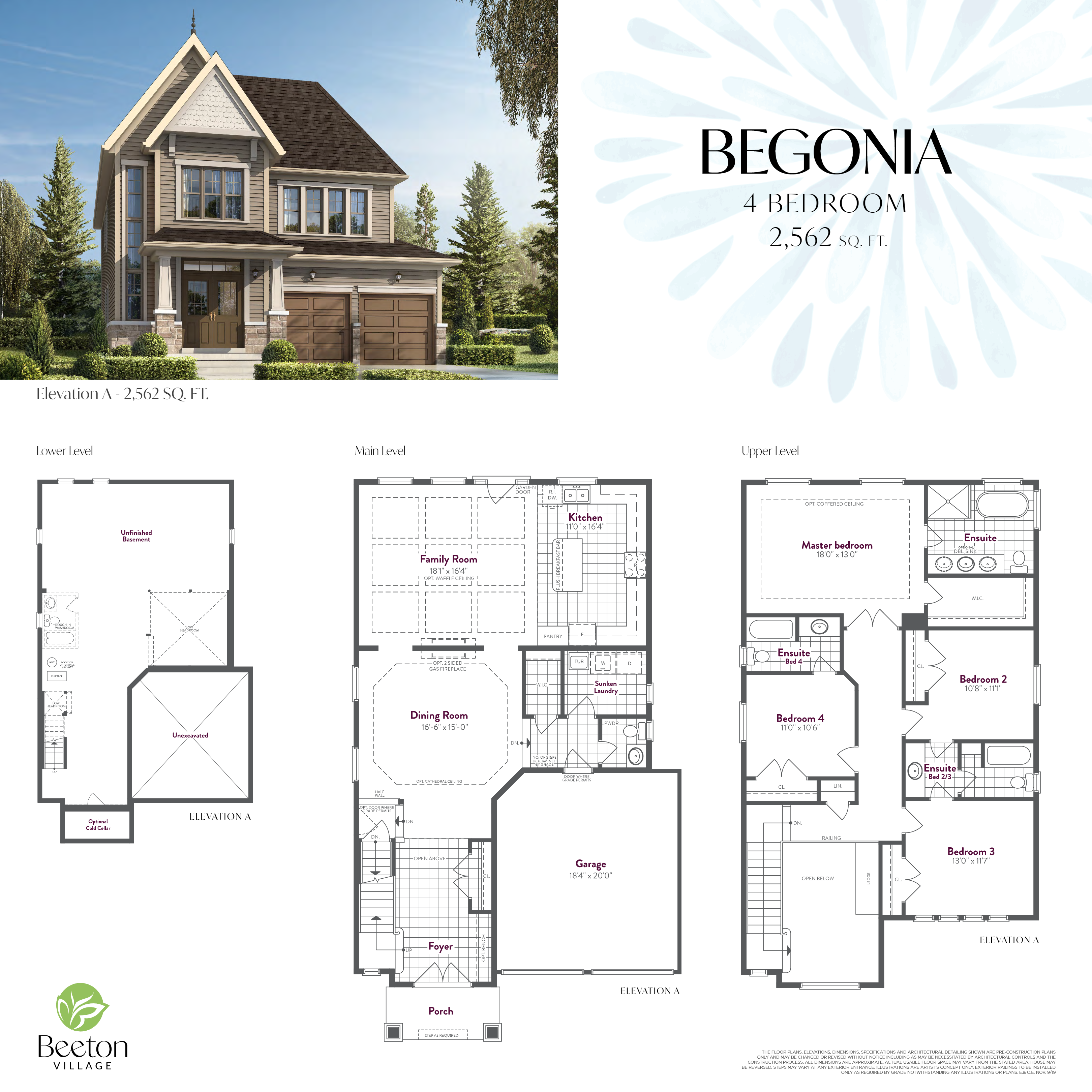 Begonia floor plan