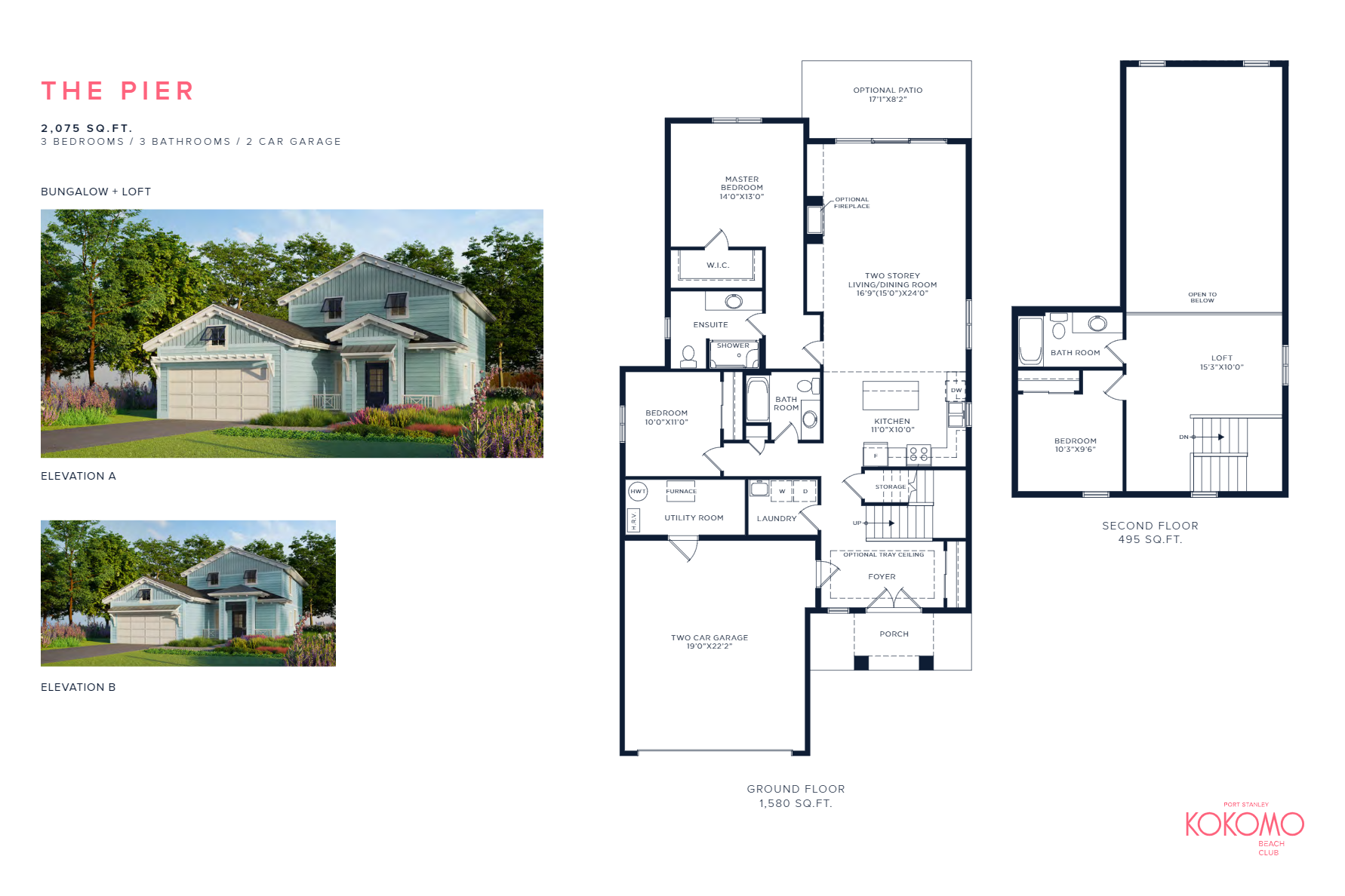 The Pier - Elev. A floor plan