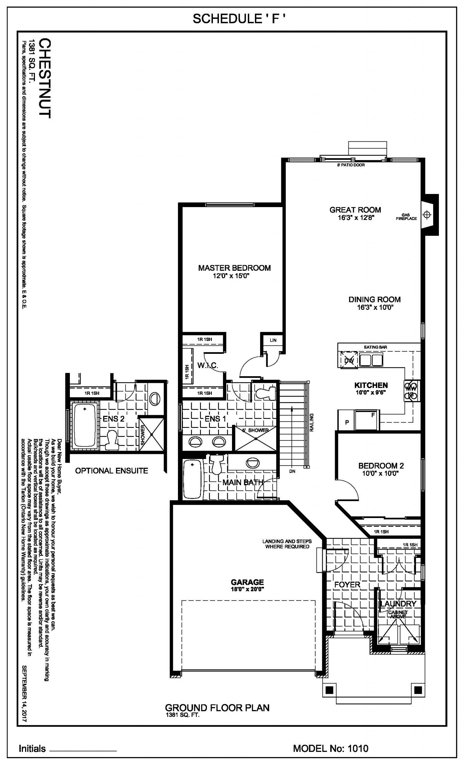 Chestnut Lot 33 floor plan