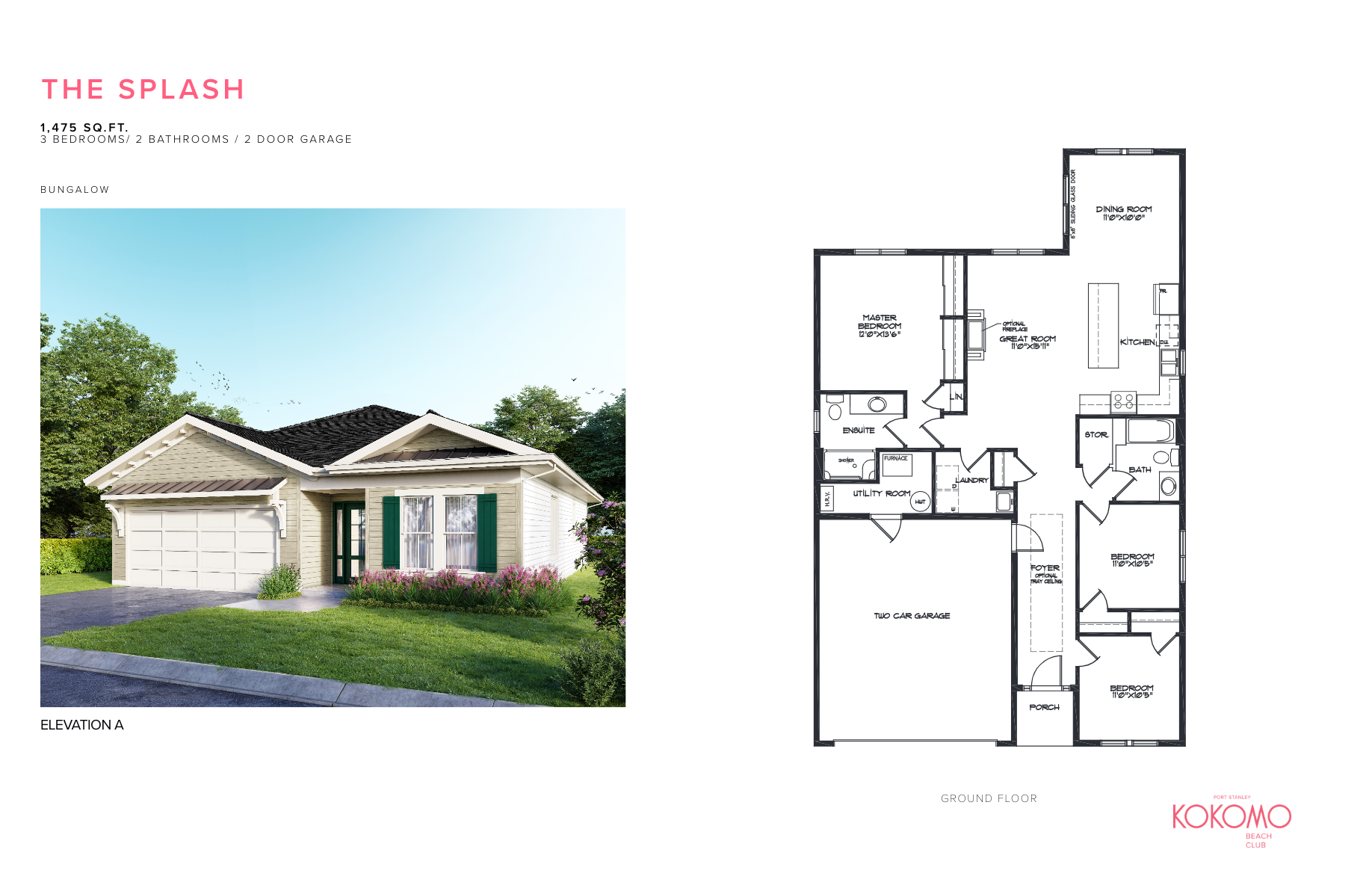 The Splash - Elev. A floor plan