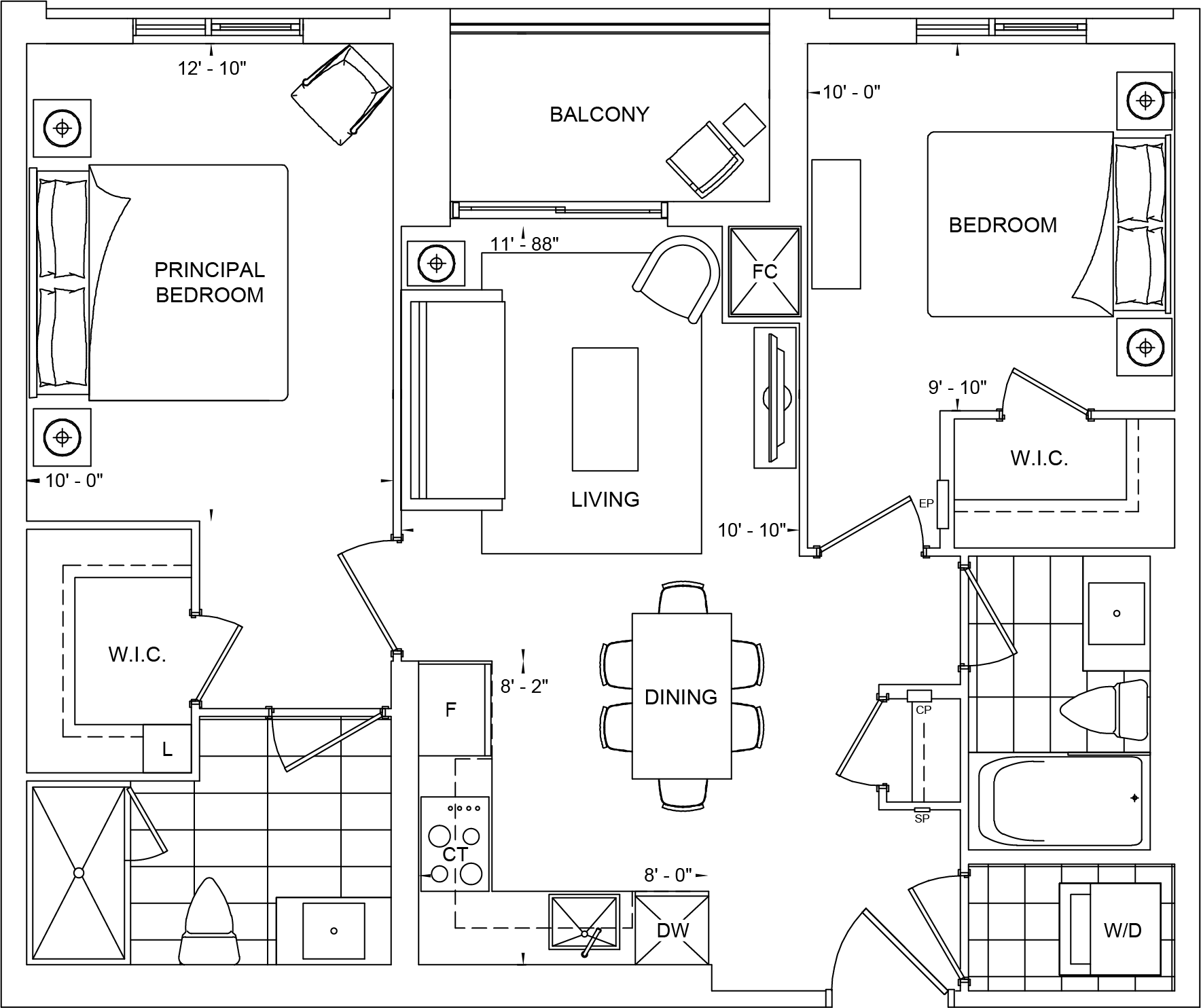 2EA floor plan