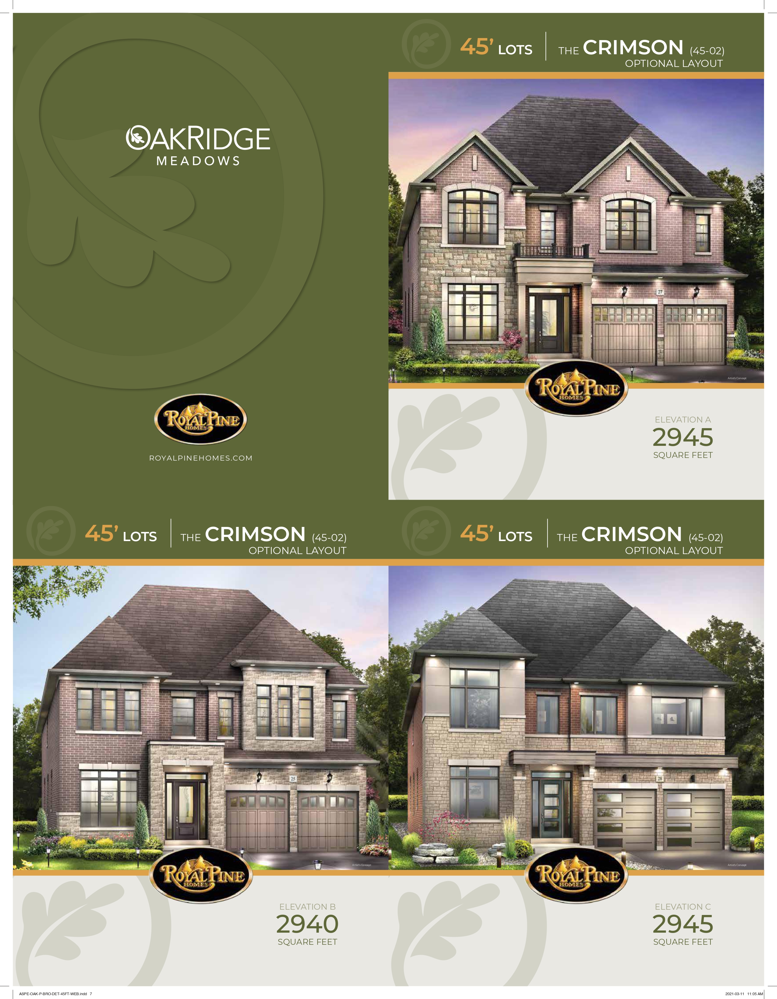 The Crimson Opt. - Elev. A floor plan