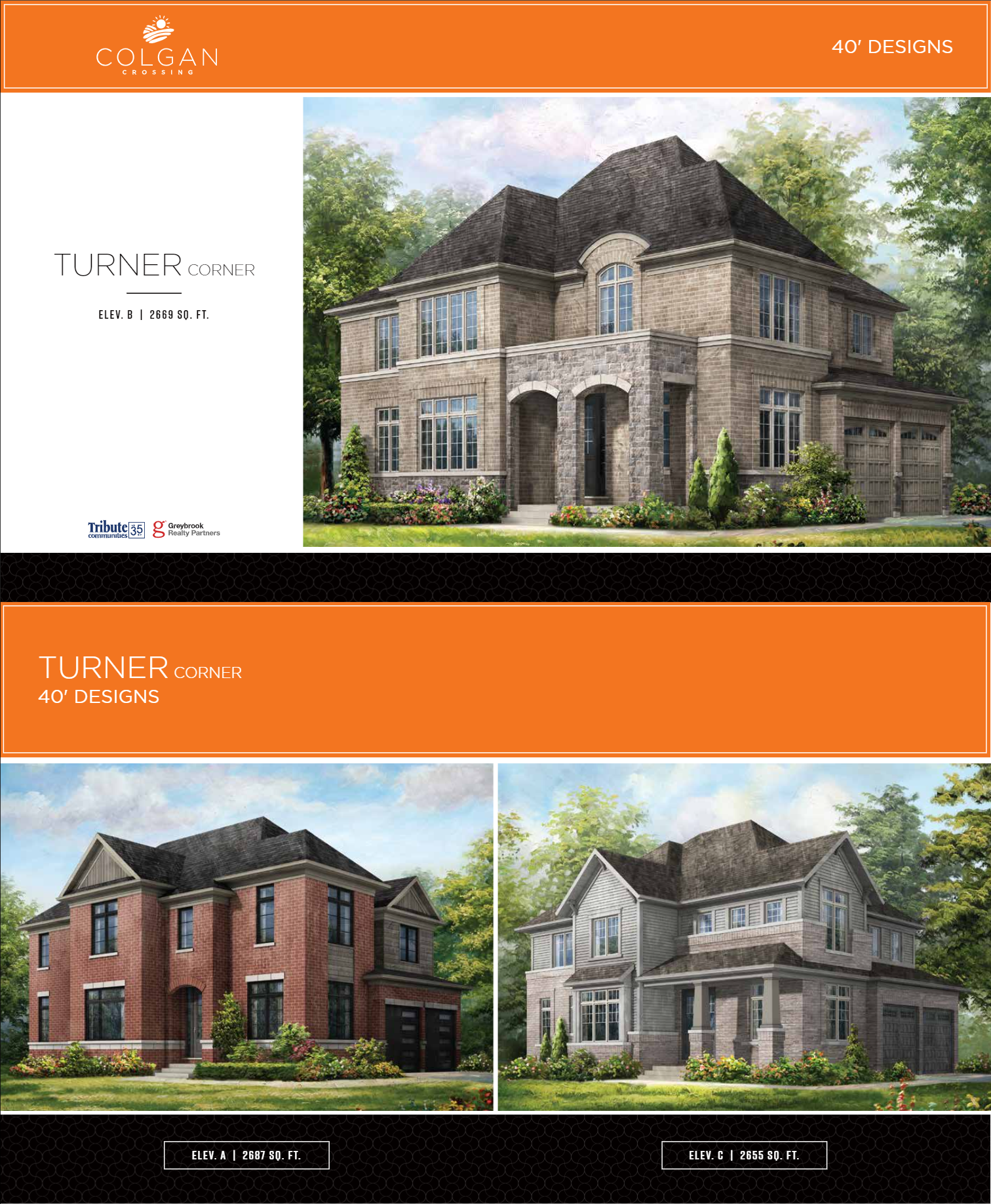 Turner Corner - Elev. A floor plan