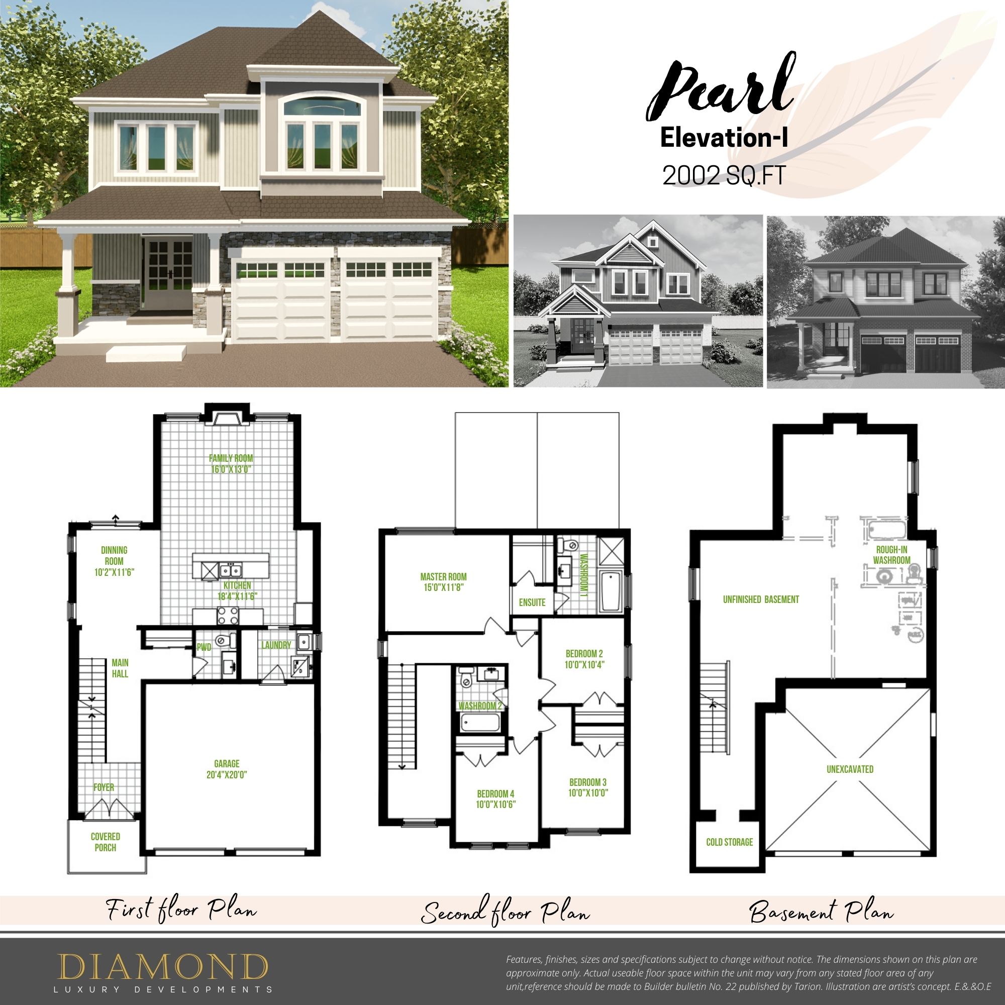 Pearl - Elev. I floor plan