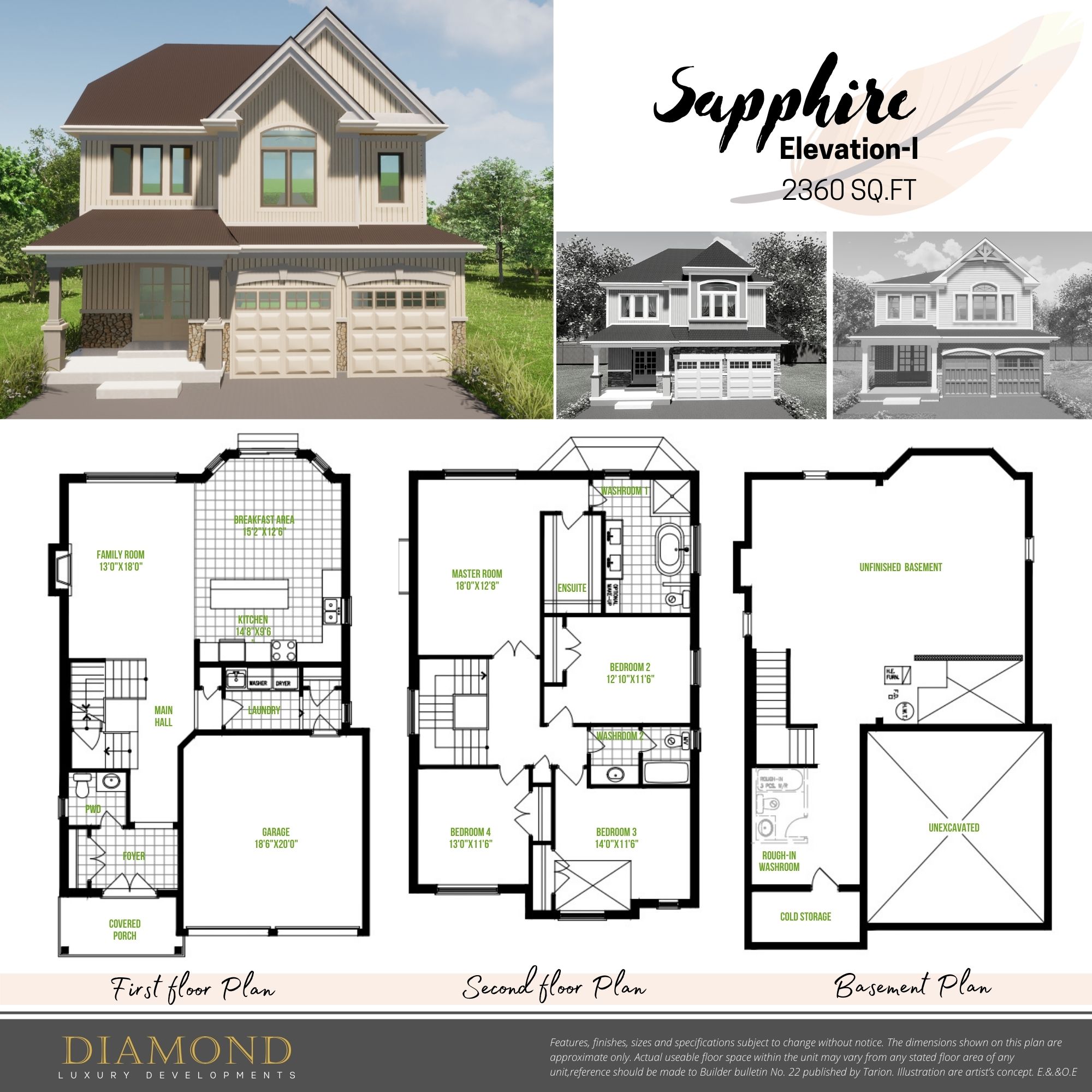Sapphire - Elev. I floor plan