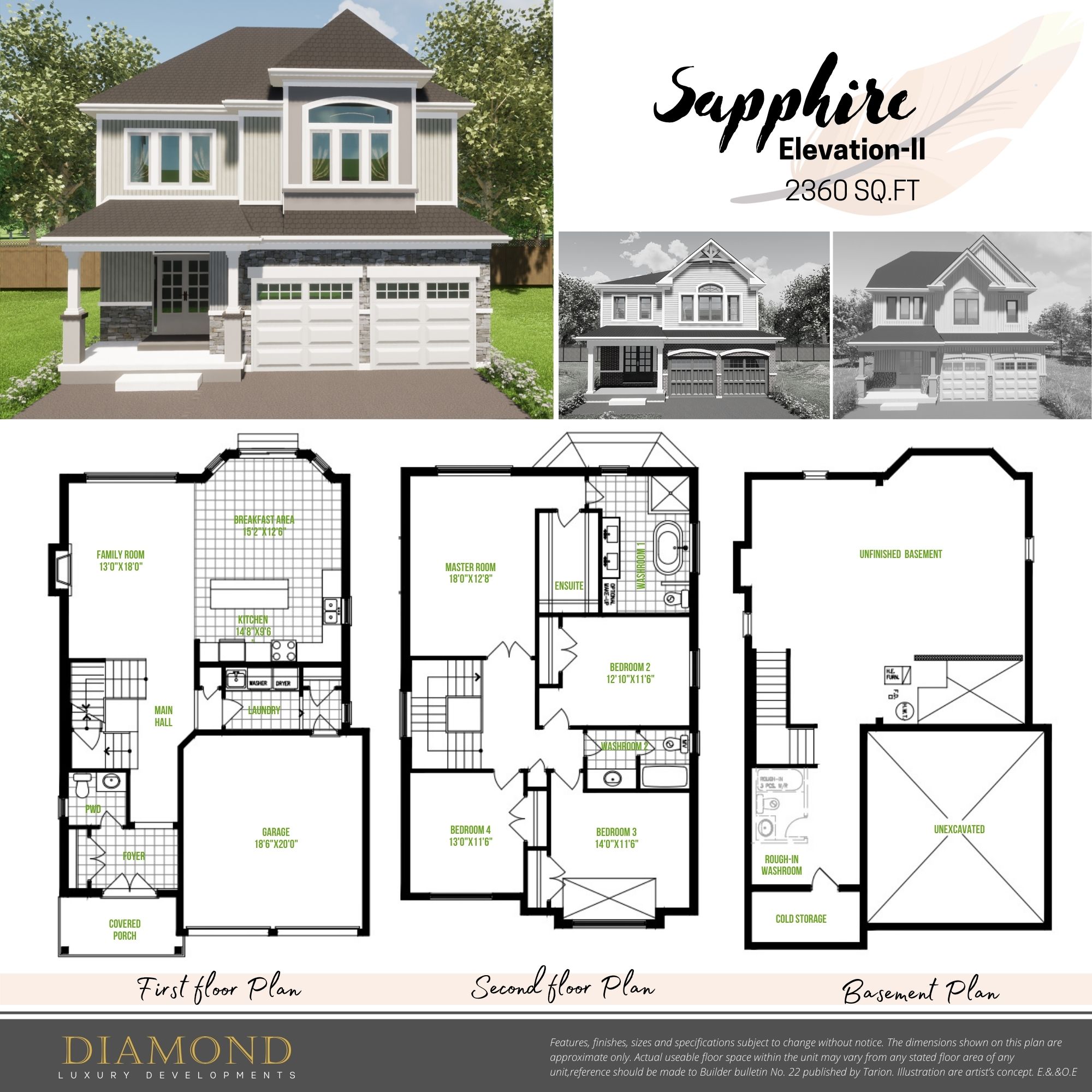 Sapphire - Elev. II floor plan
