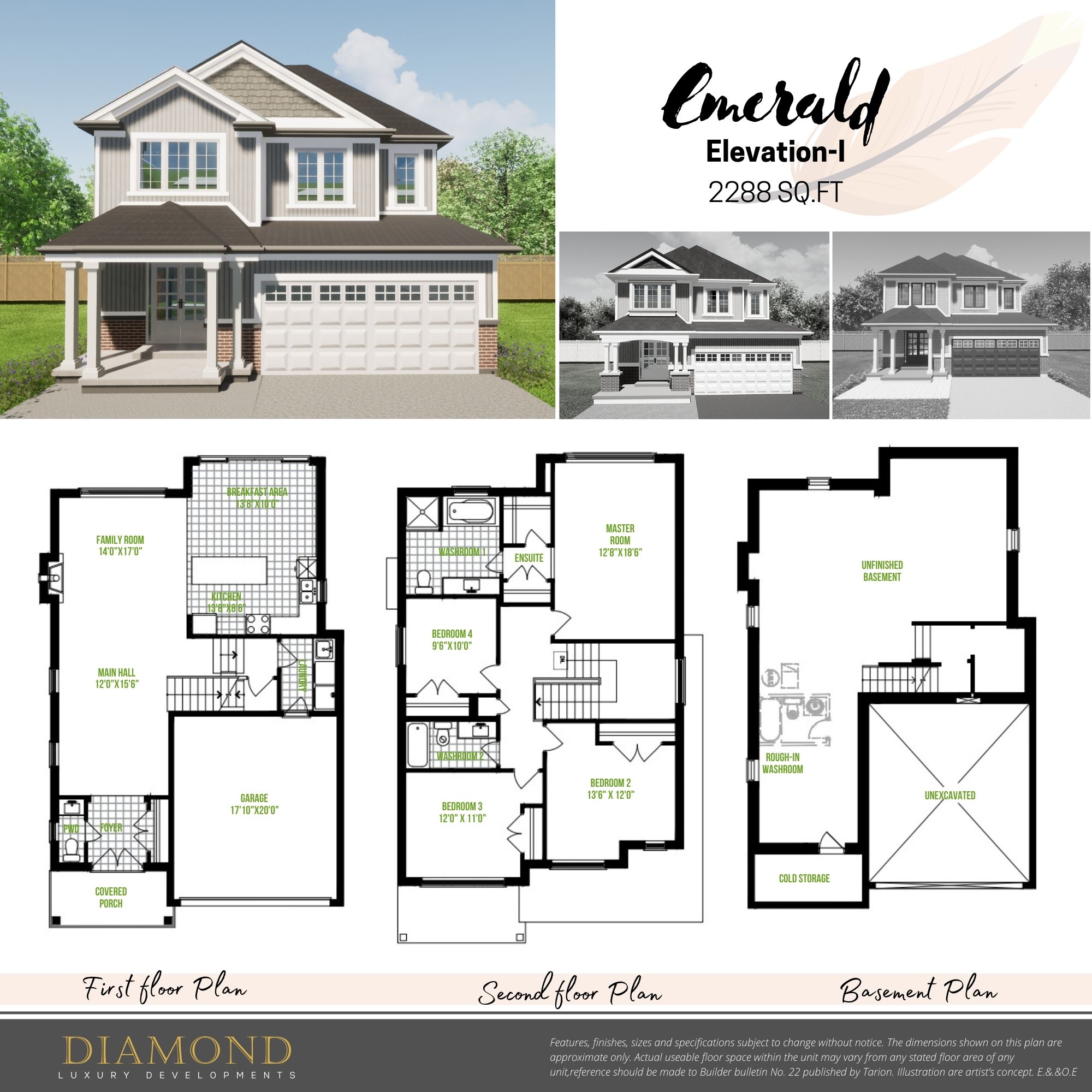 Emerald - Elev. I floor plan