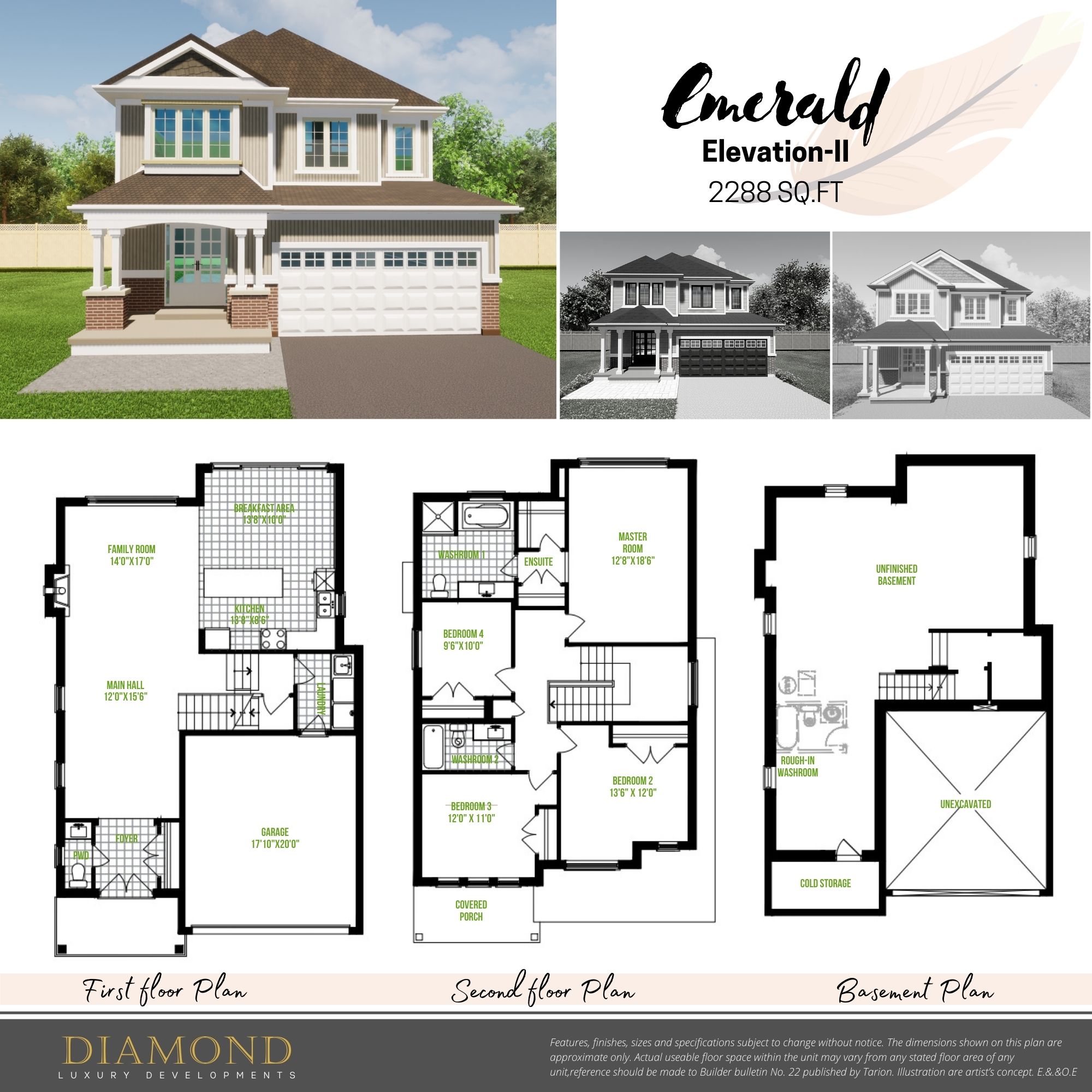 Emerald - Elev. II floor plan