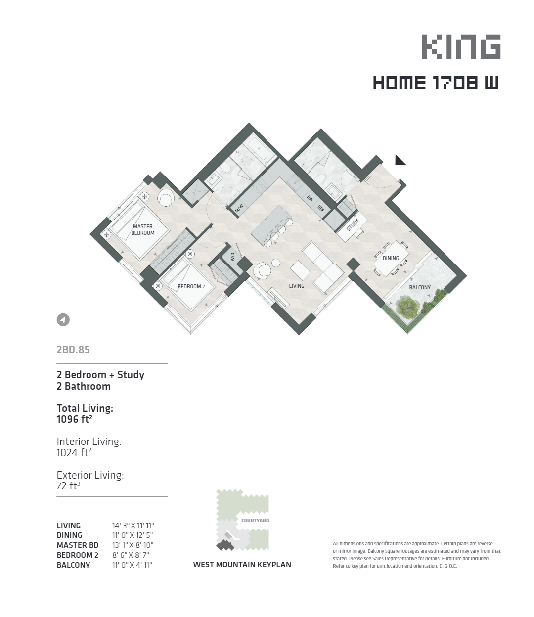 Suite 1708 - W floor plan