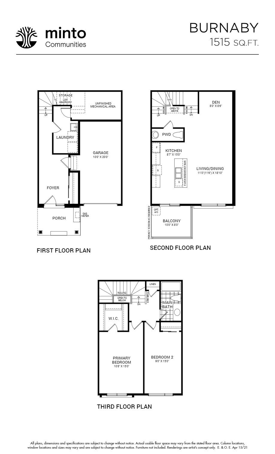 Burnaby floor plan