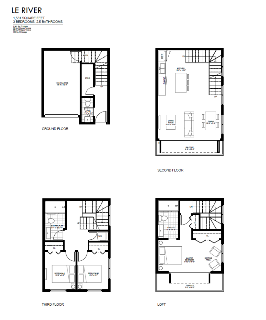 Le River Inside Corner floor plan