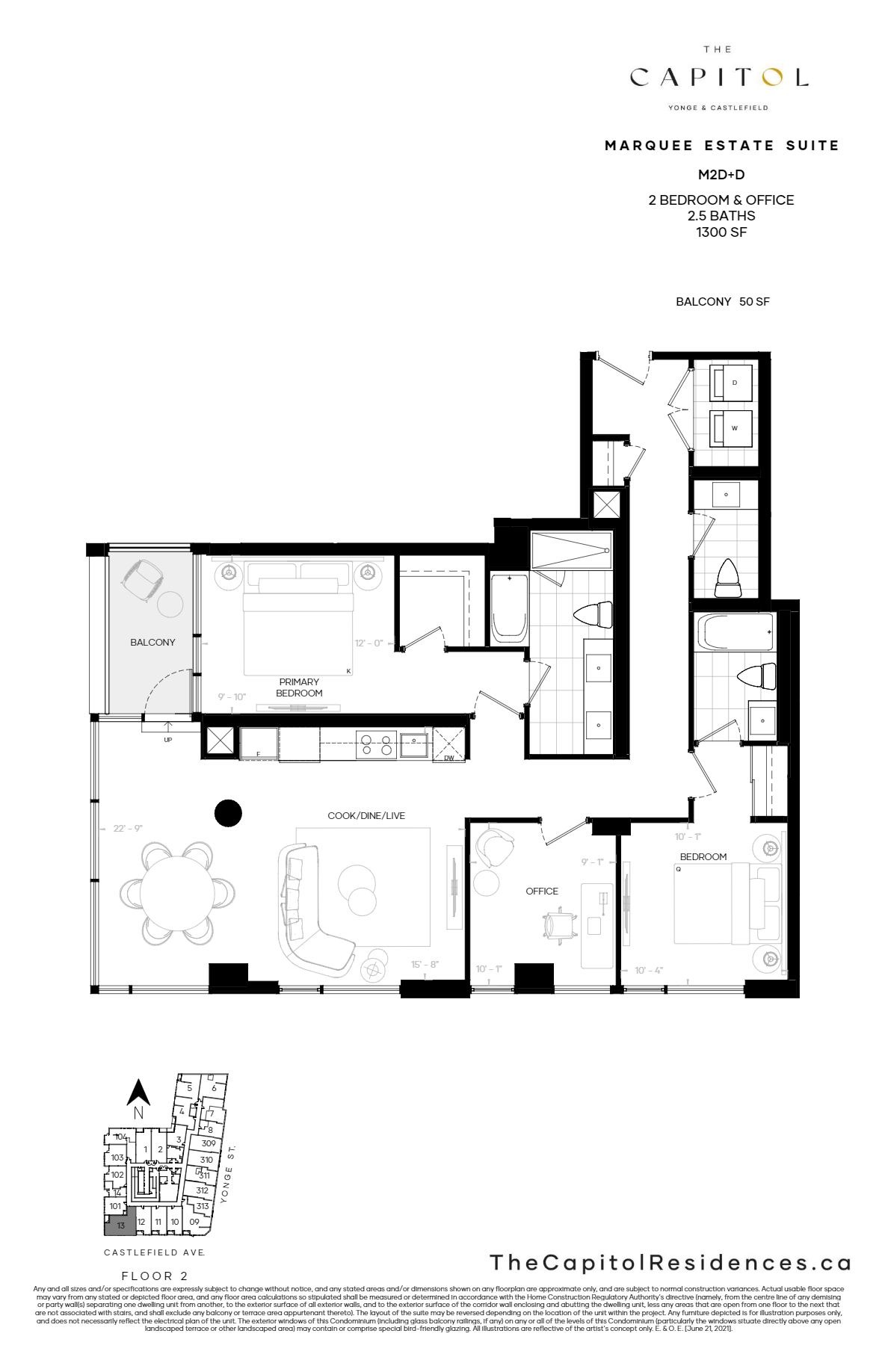 M2D+D floor plan