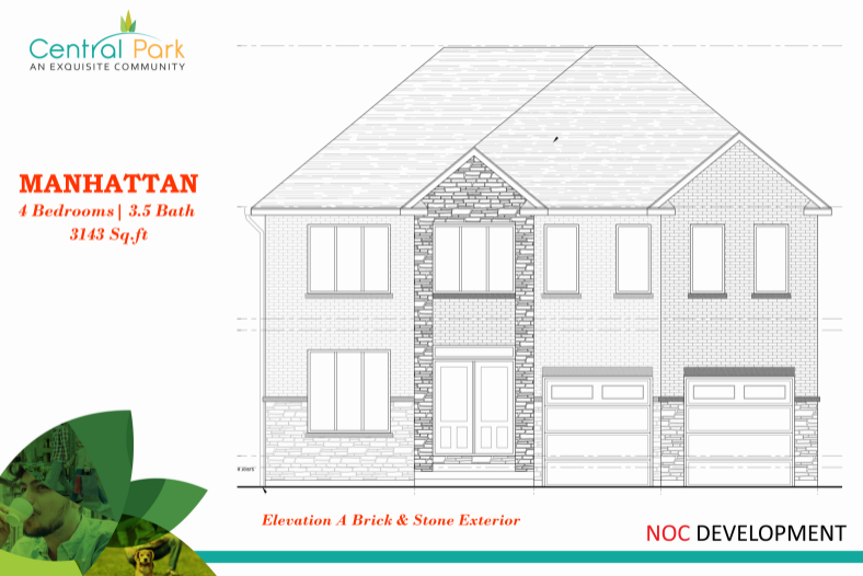 Manhattan - Elev. A (Brick& Stone Exterior) floor plan
