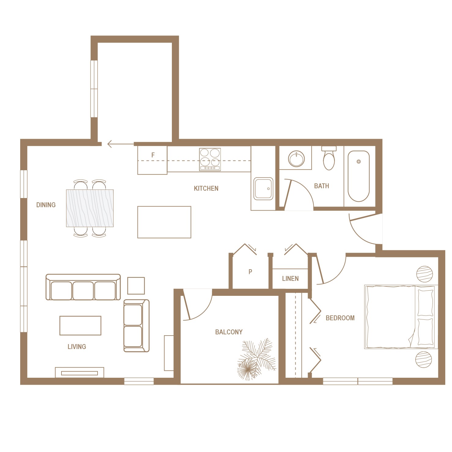 Plan P floor plan