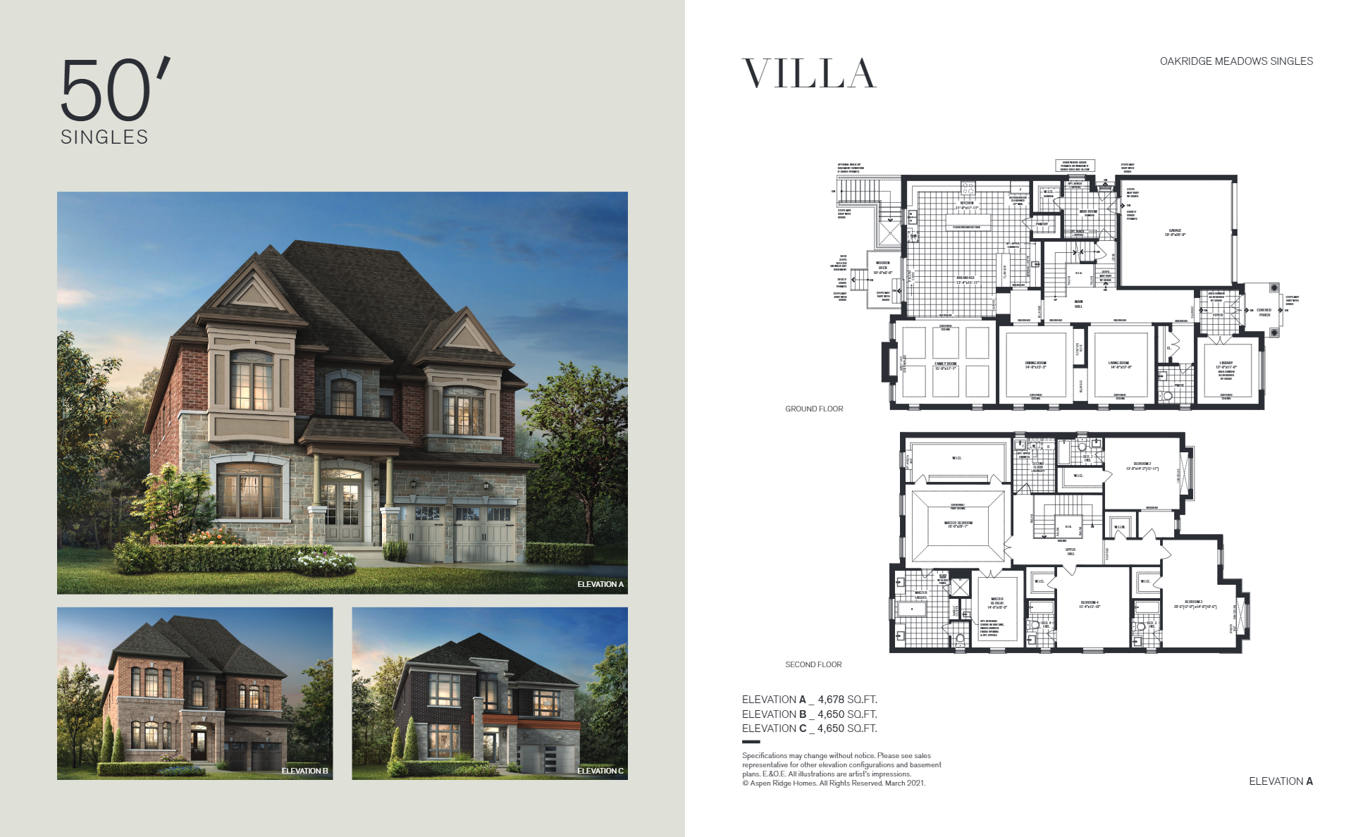 Villa - Elev. A floor plan