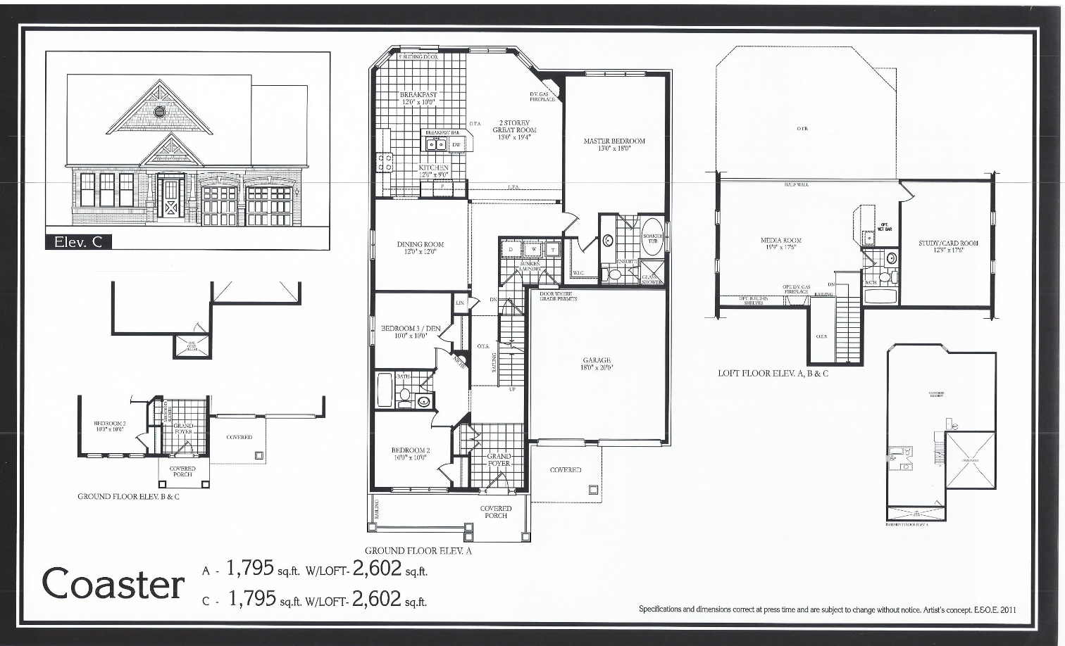 Coaster floor plan