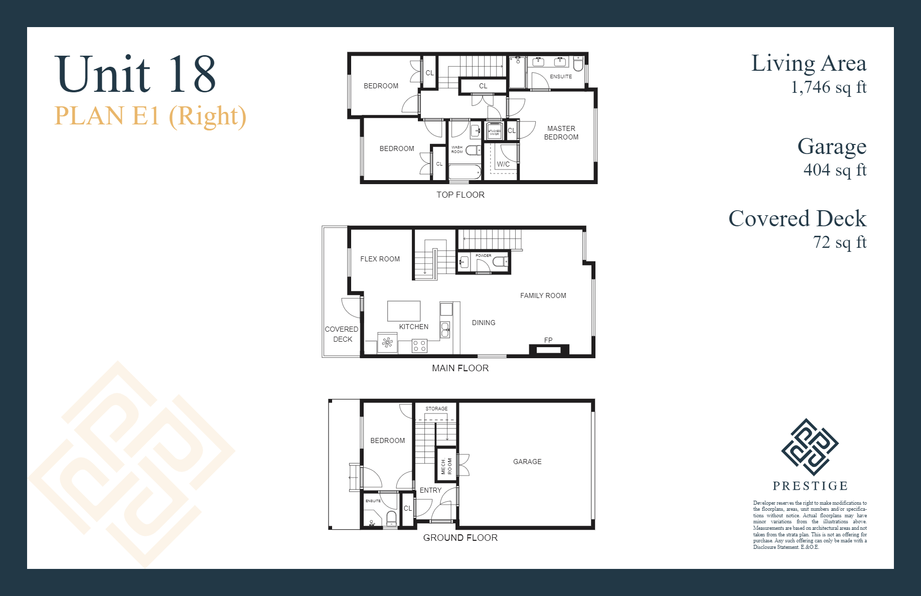 Plan E1 (Right) floor plan