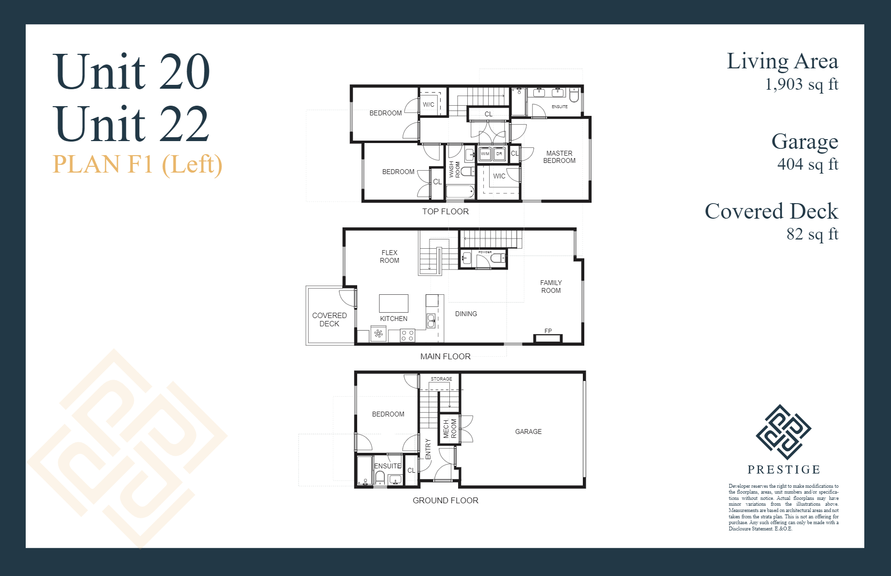Plan F1 (Left) floor plan