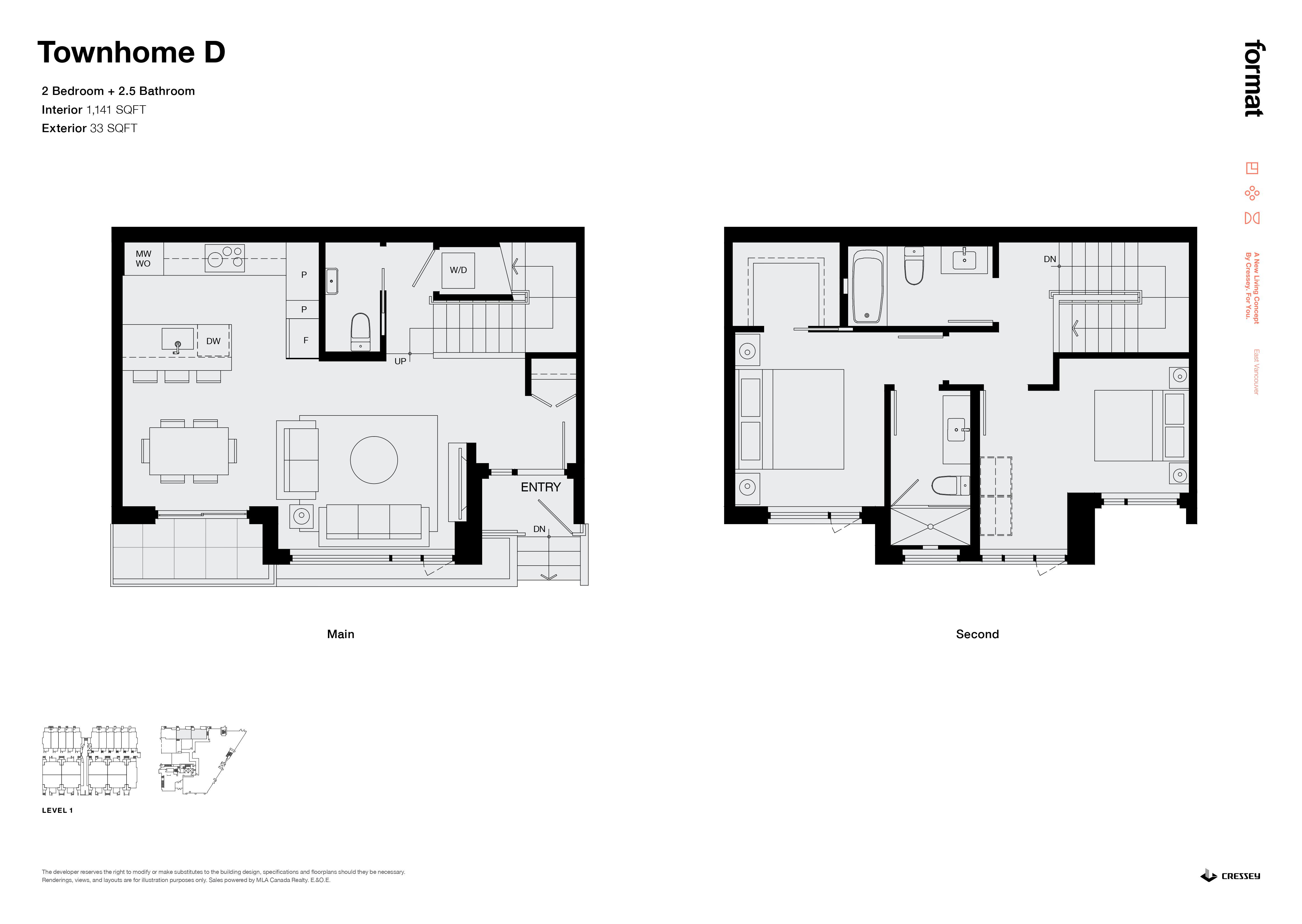 Townhome D floor plan