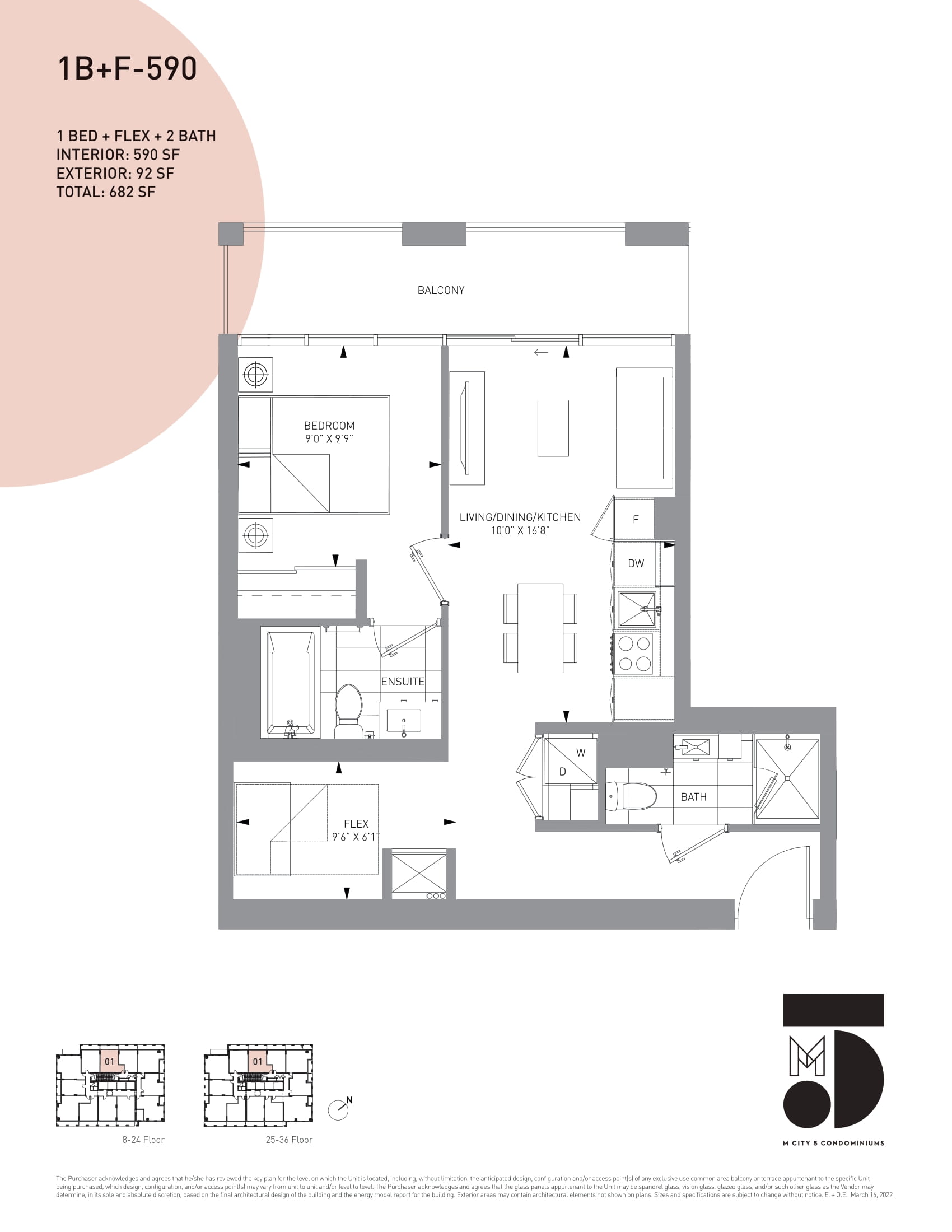 1B+F-590 floor plan