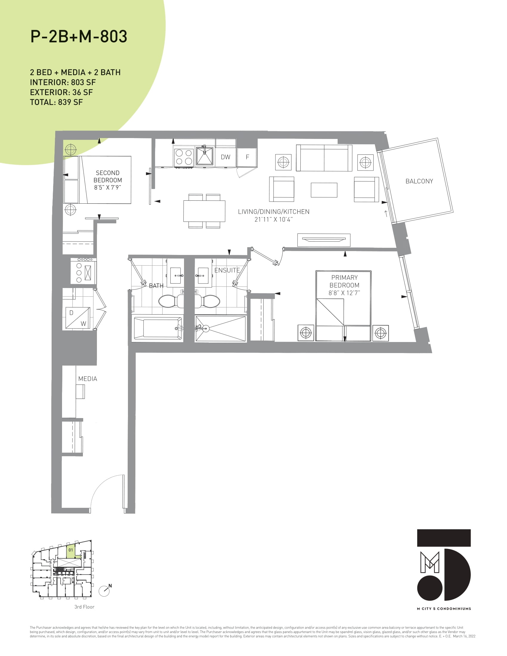 P-2B+M-803 floor plan