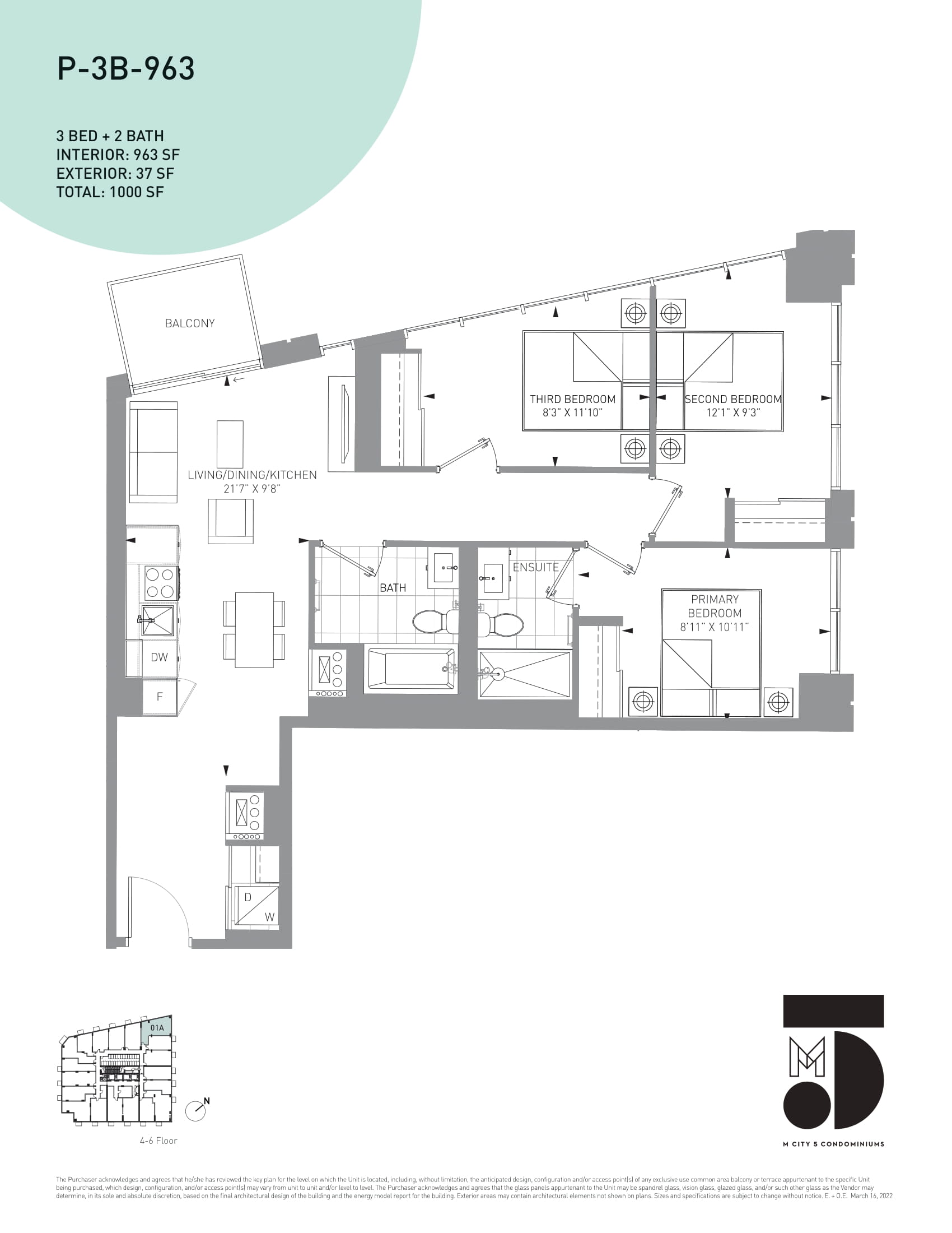 P-3B-963 floor plan