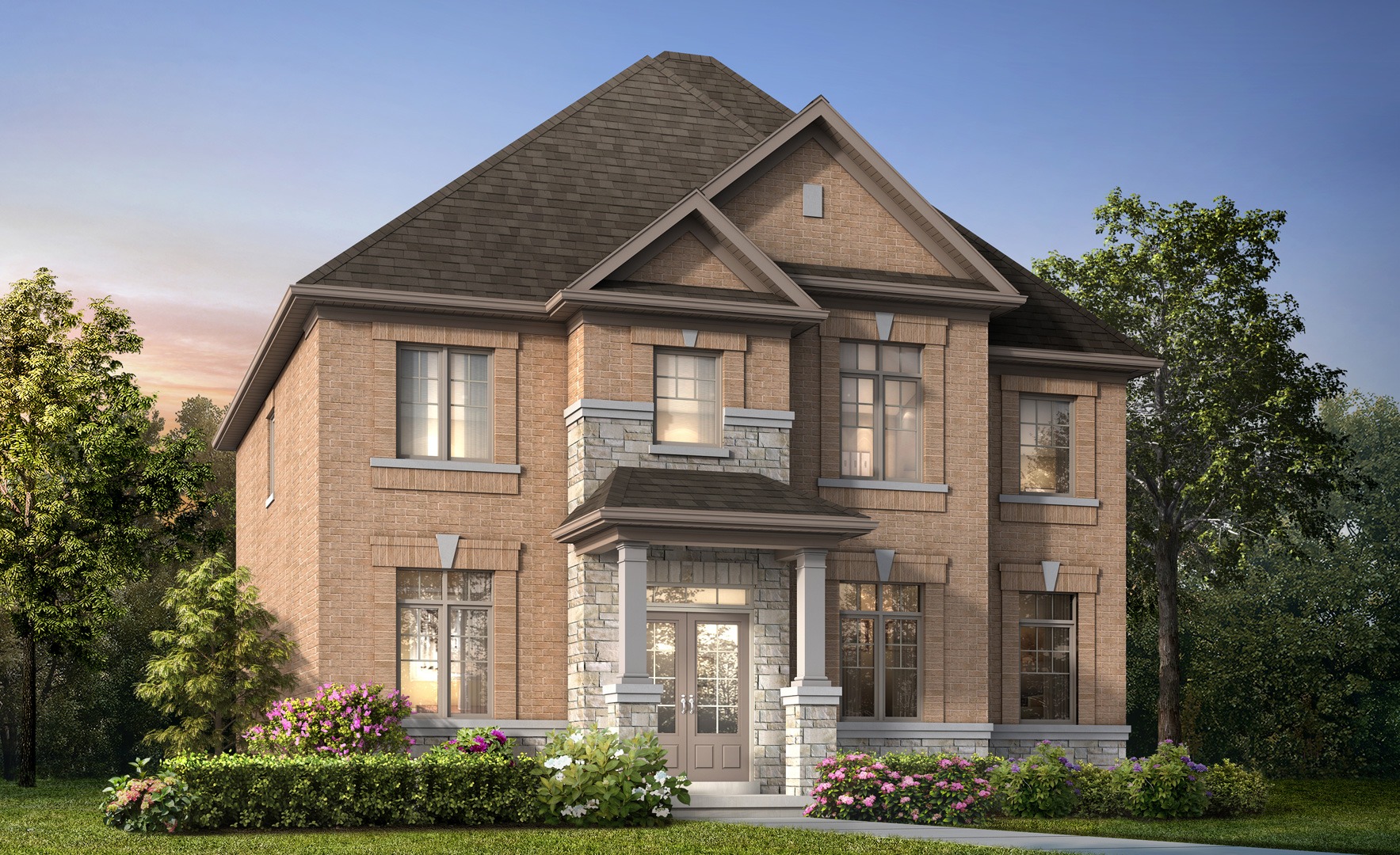 Burry (with Coach House) - Elev. A floor plan