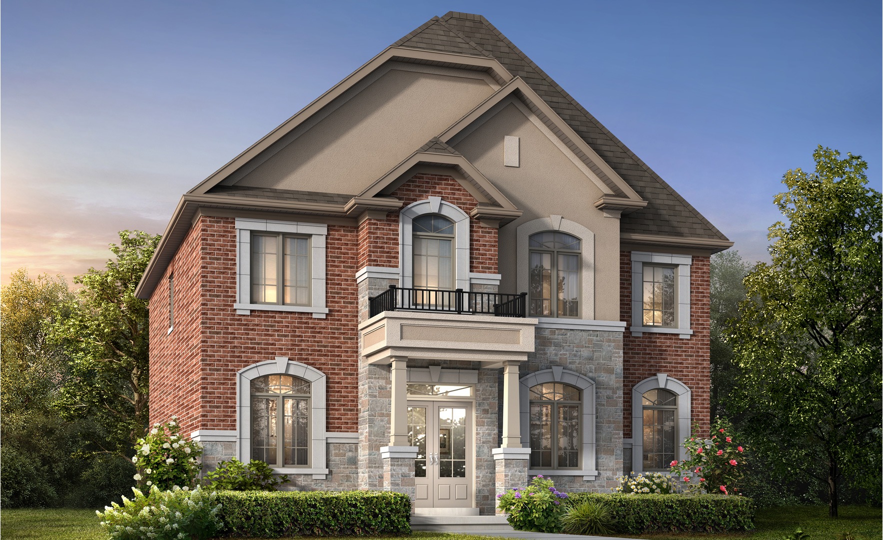 Burry (with Coach House) - Elev. B floor plan