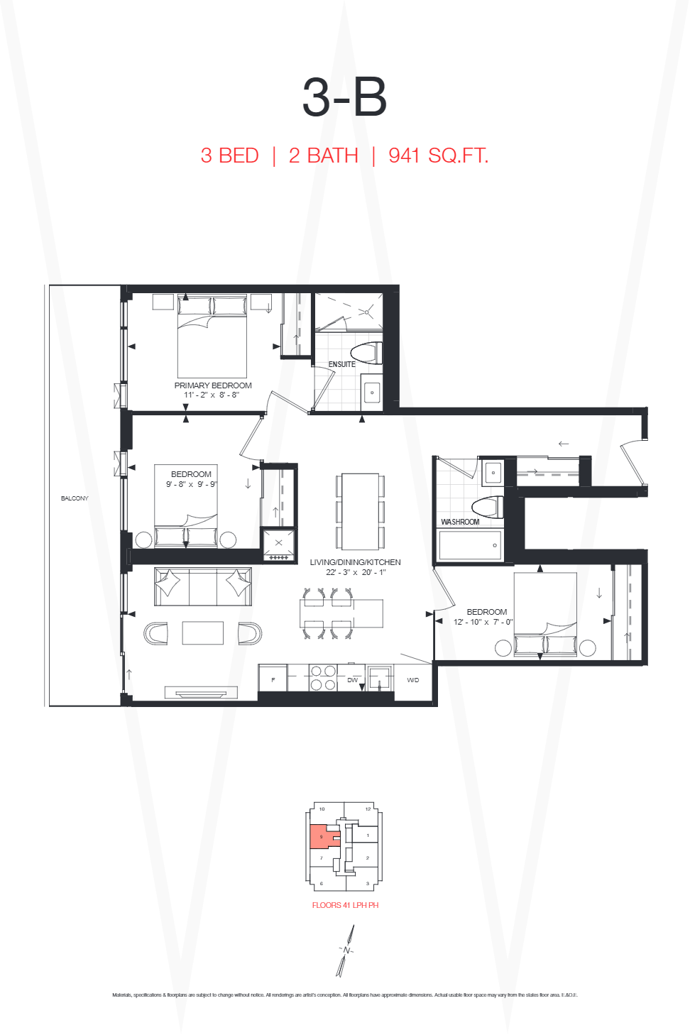 3-B floor plan