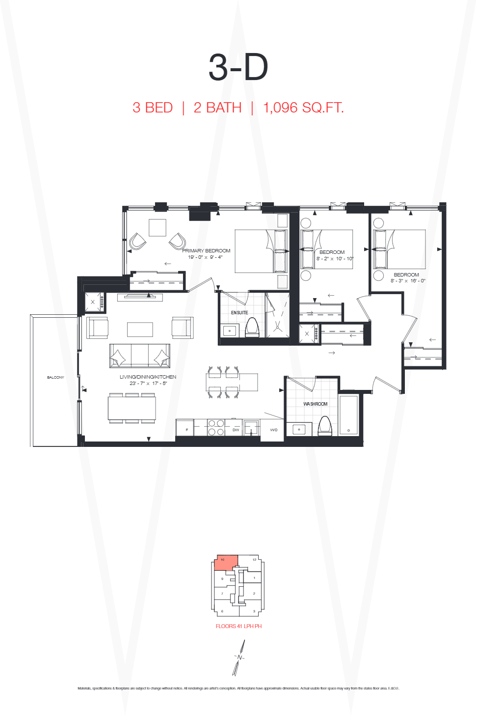 3-D floor plan