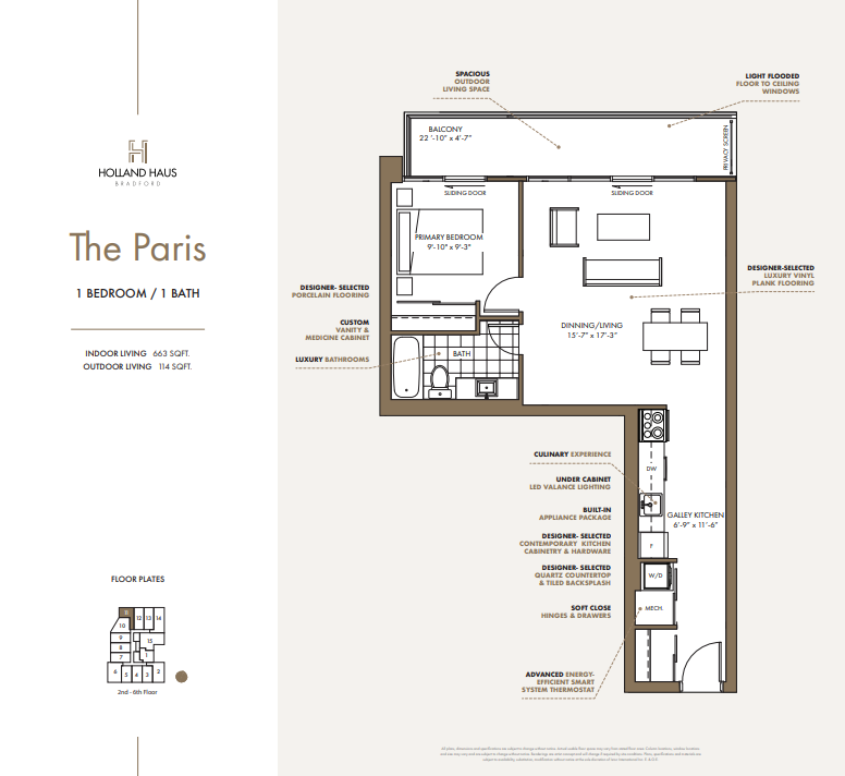The Paris floor plan