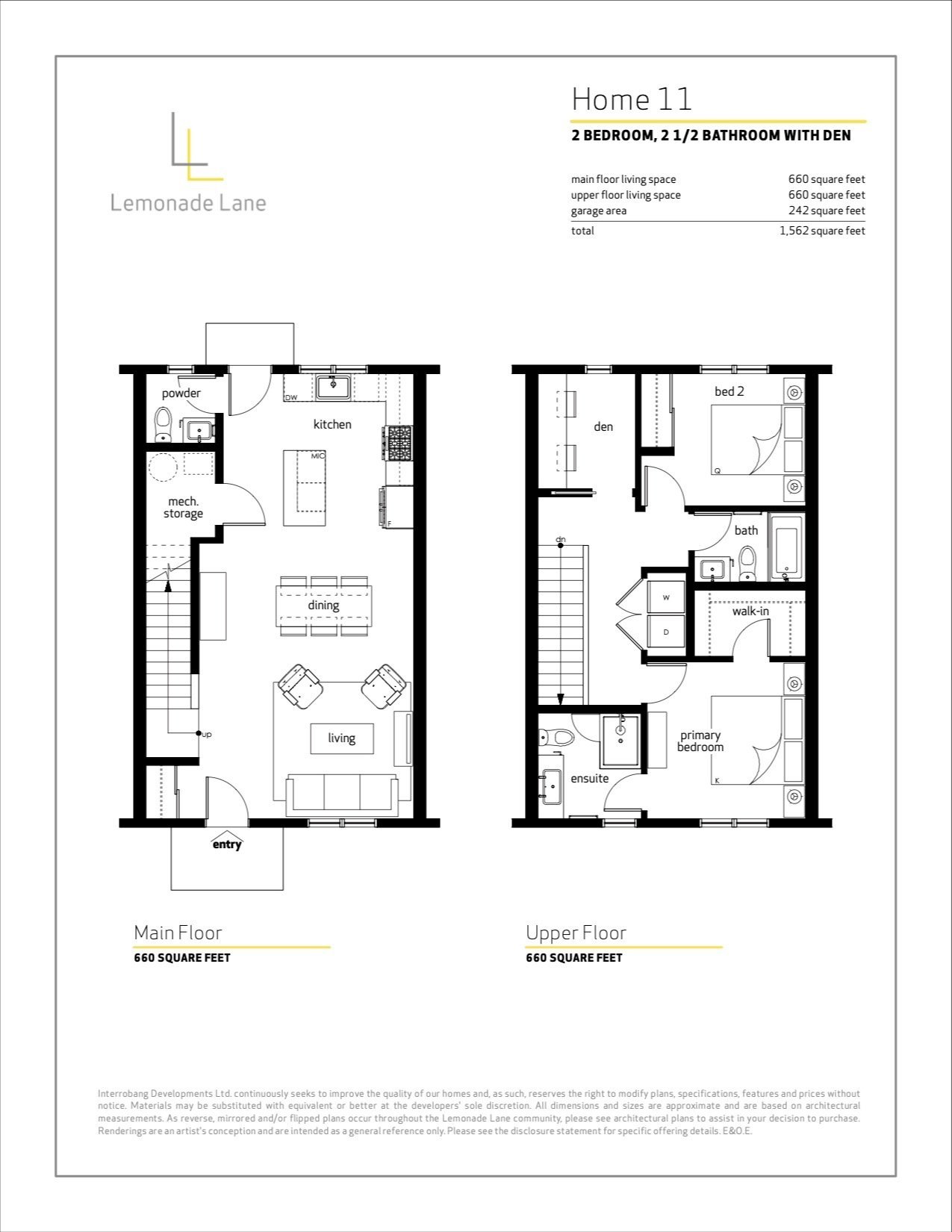 Townhome 11 floor plan